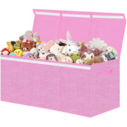 Extra Large Toy Box Chest for Girls, Collapsible Kids Toy Storage Organizer Boxes Bins
