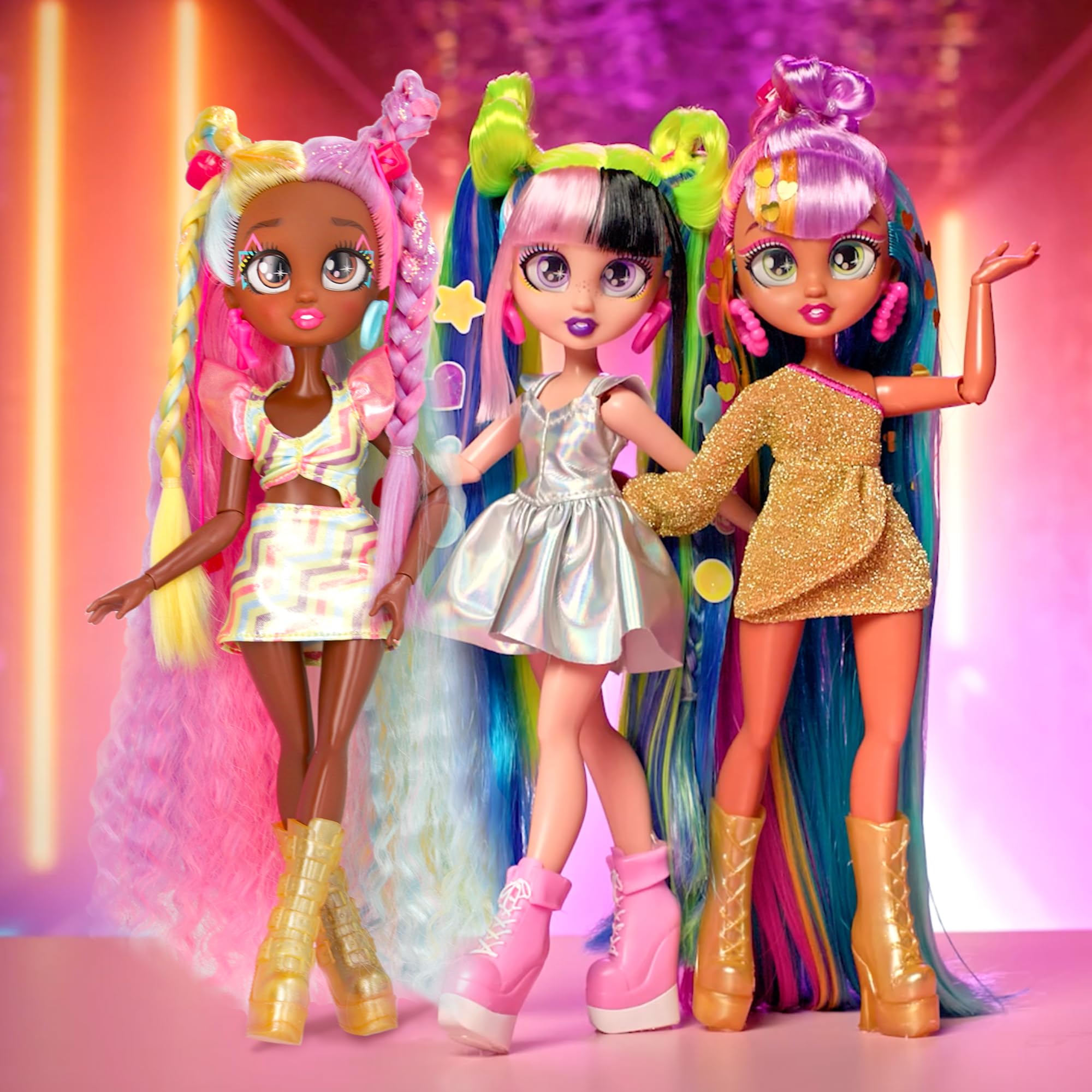 VIP Girls Hair Makeover Quinn Fashion Doll with 11" Colorful Long Styling Hair