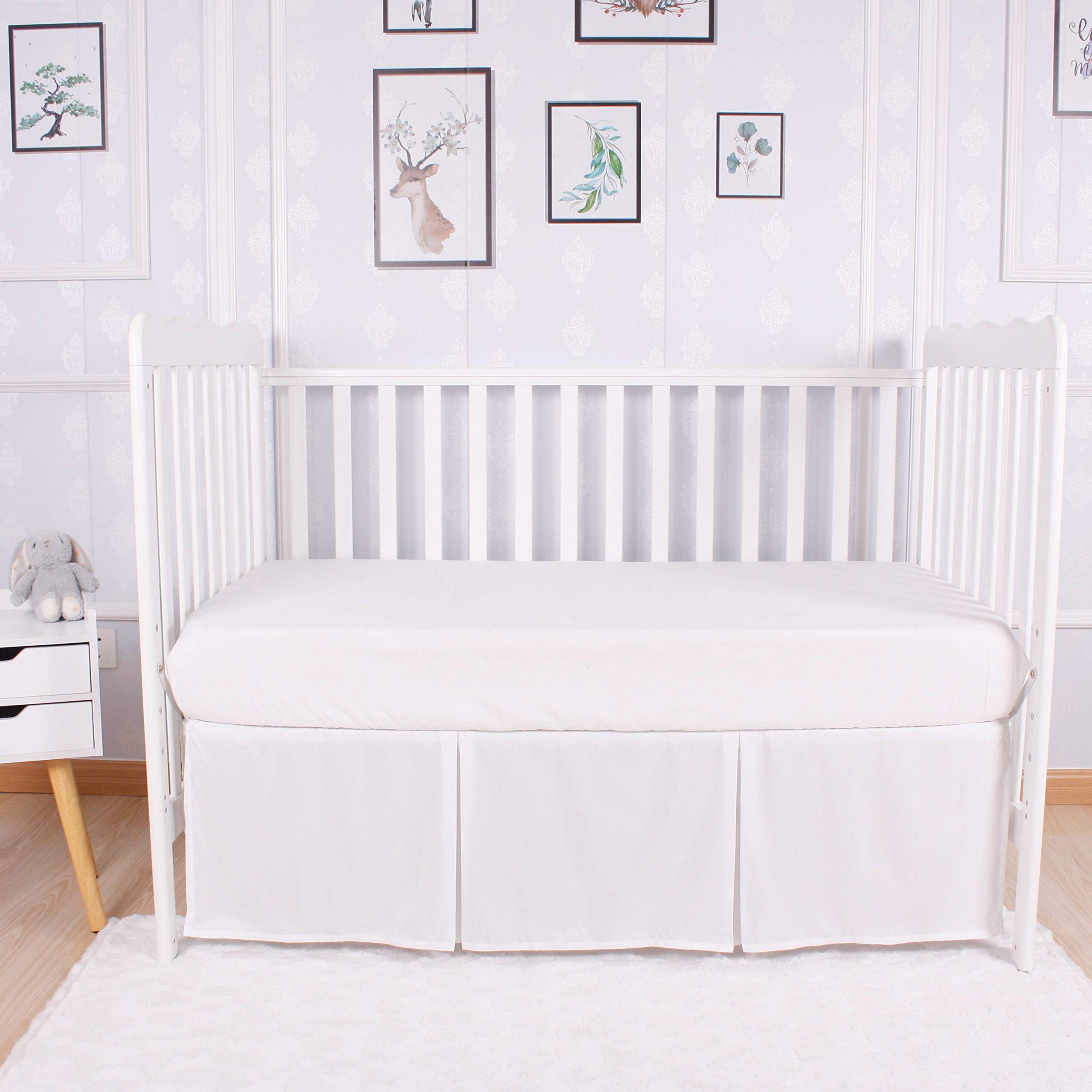 Microfiber Crib Skirt with Pleated Design