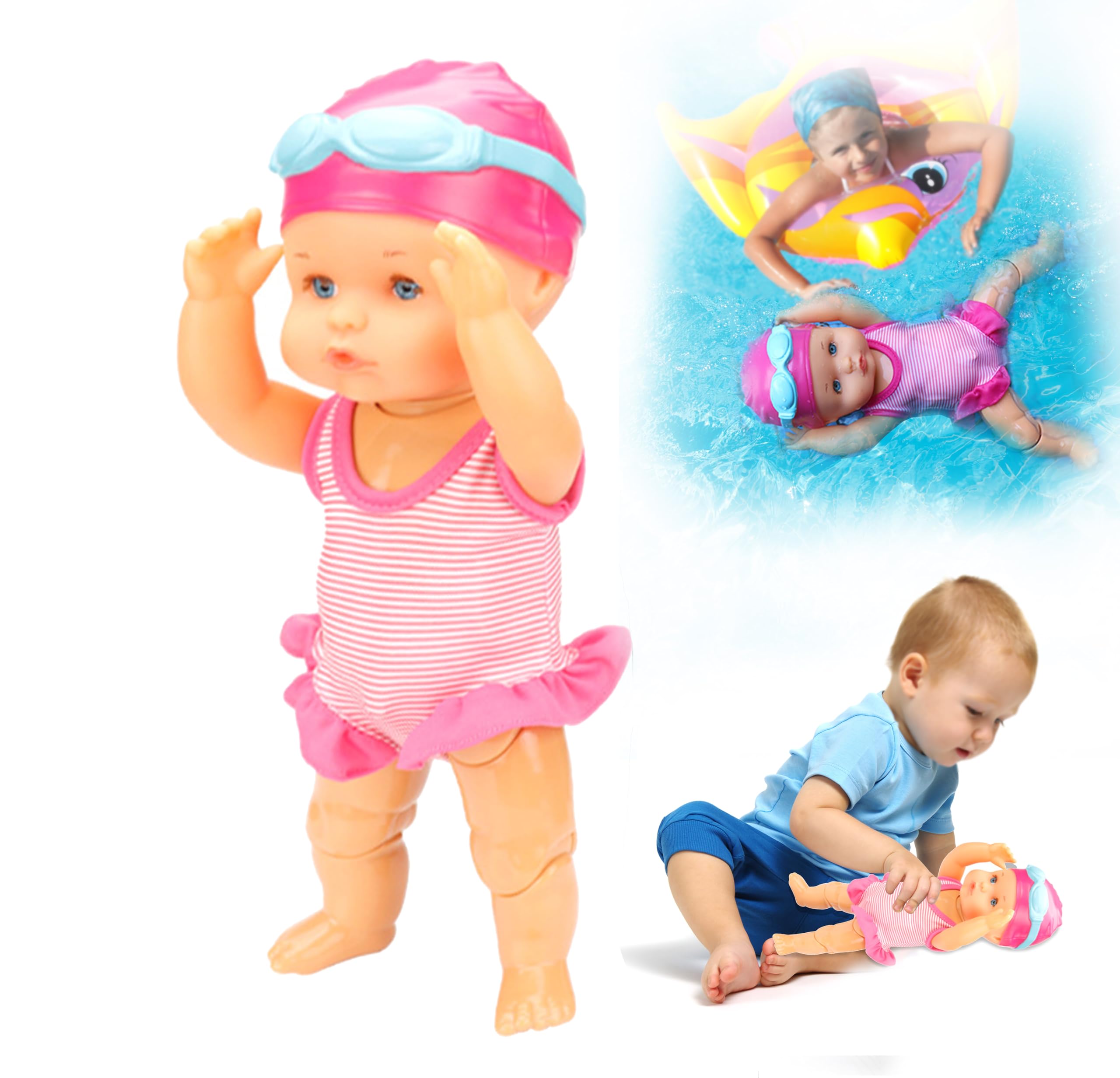 2025 New Packaging Waterproof Swimmer Doll, Backstroke Swimming