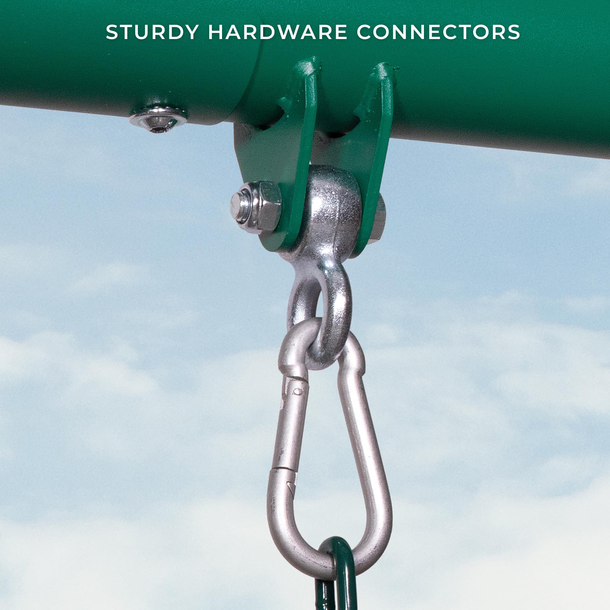 Galvanized Steel A-Frame Swing Set with Trapeze Bar