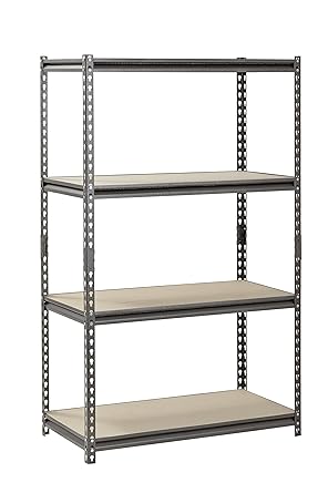 UR301260PB5P-SV Silver Vein Steel Storage Rack, 5 Adjustable Shelves