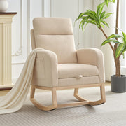 Nursery Rocking Chair with Adjustable Footrest
