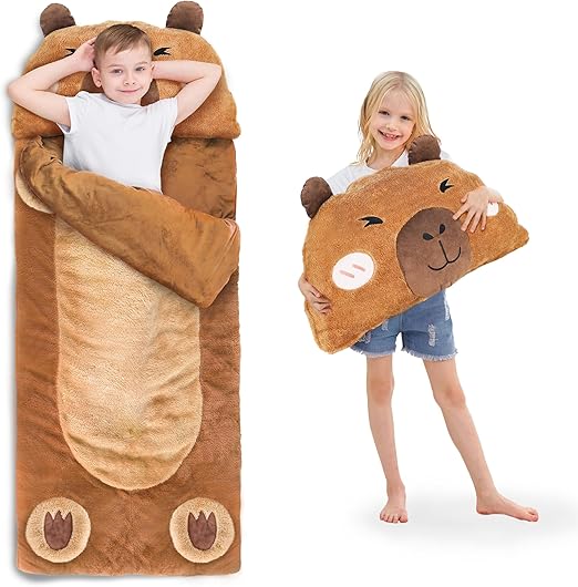 iLearn Kids Unicorn Sleeping Bag, Toddler Girl Nap Mat