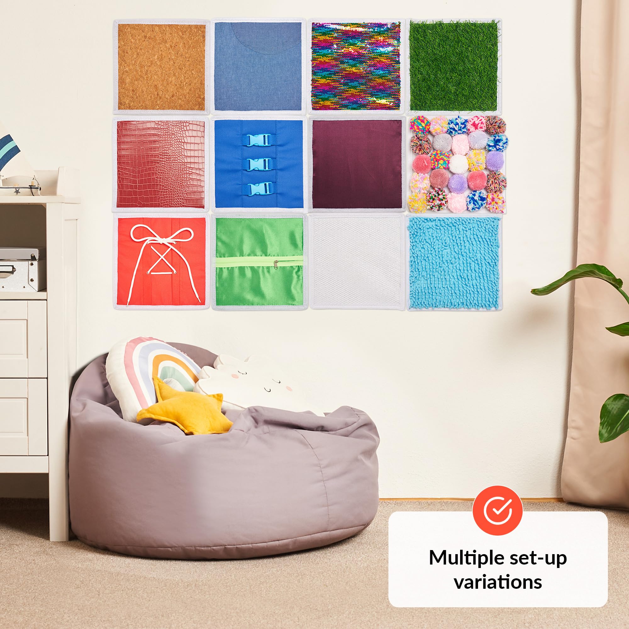 Sensory Wall Panels Tactile Tiles Set for Kids