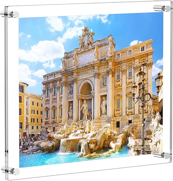 Large Acrylic Floating Picture Frame 18×24，Clear Photo Frame Wall Mount