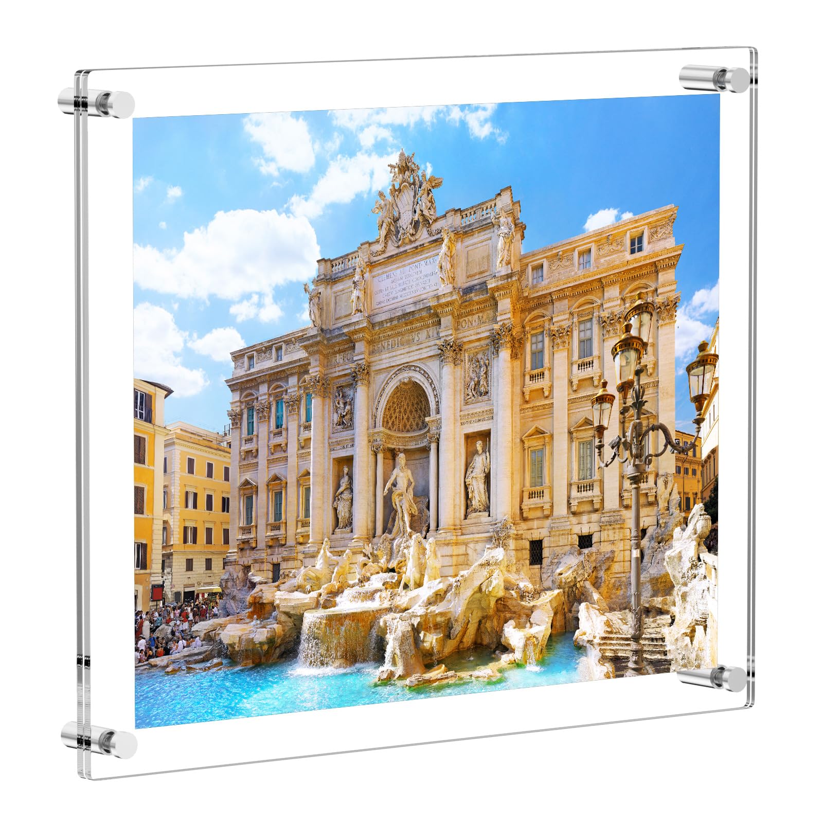 Large Acrylic Floating Picture Frame 18×24，Clear Photo Frame Wall Mount
