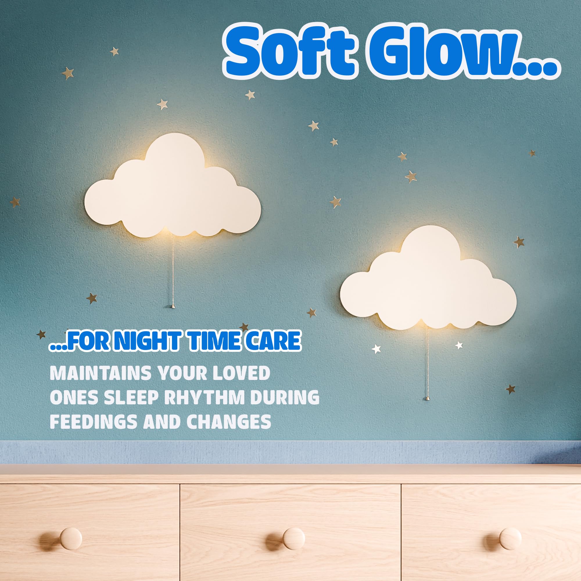 Cloud Night Light for Nursery Kids Bedroom Battery Operated