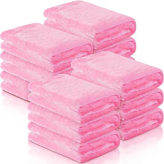 12 Pcs Fleece Blankets for Girls Sleepover Party Soft Fuzzy Throw Blanket 40 x 60 Inch