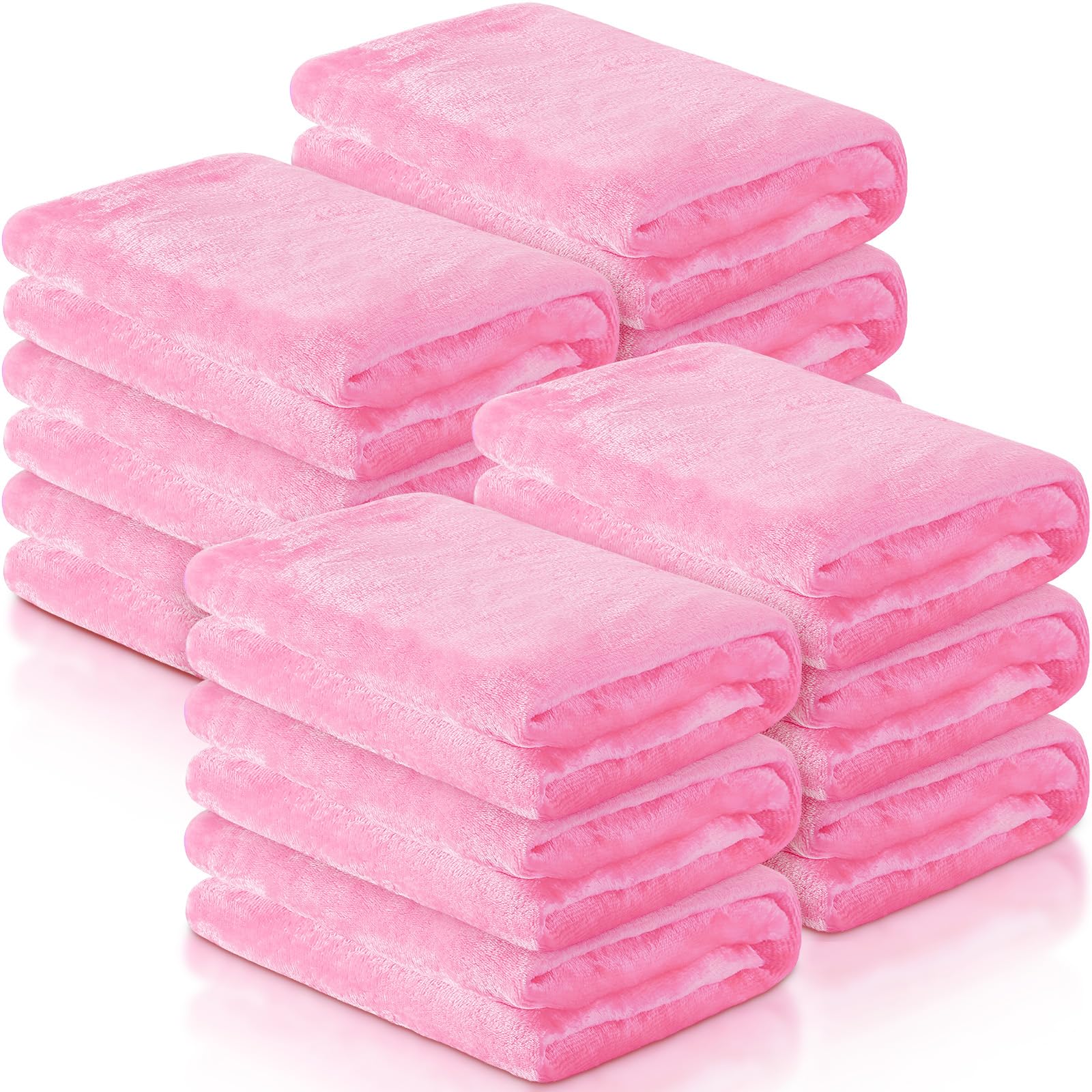 12 Pcs Fleece Blankets for Girls Sleepover Party Soft Fuzzy Throw Blanket 40 x 60 Inch