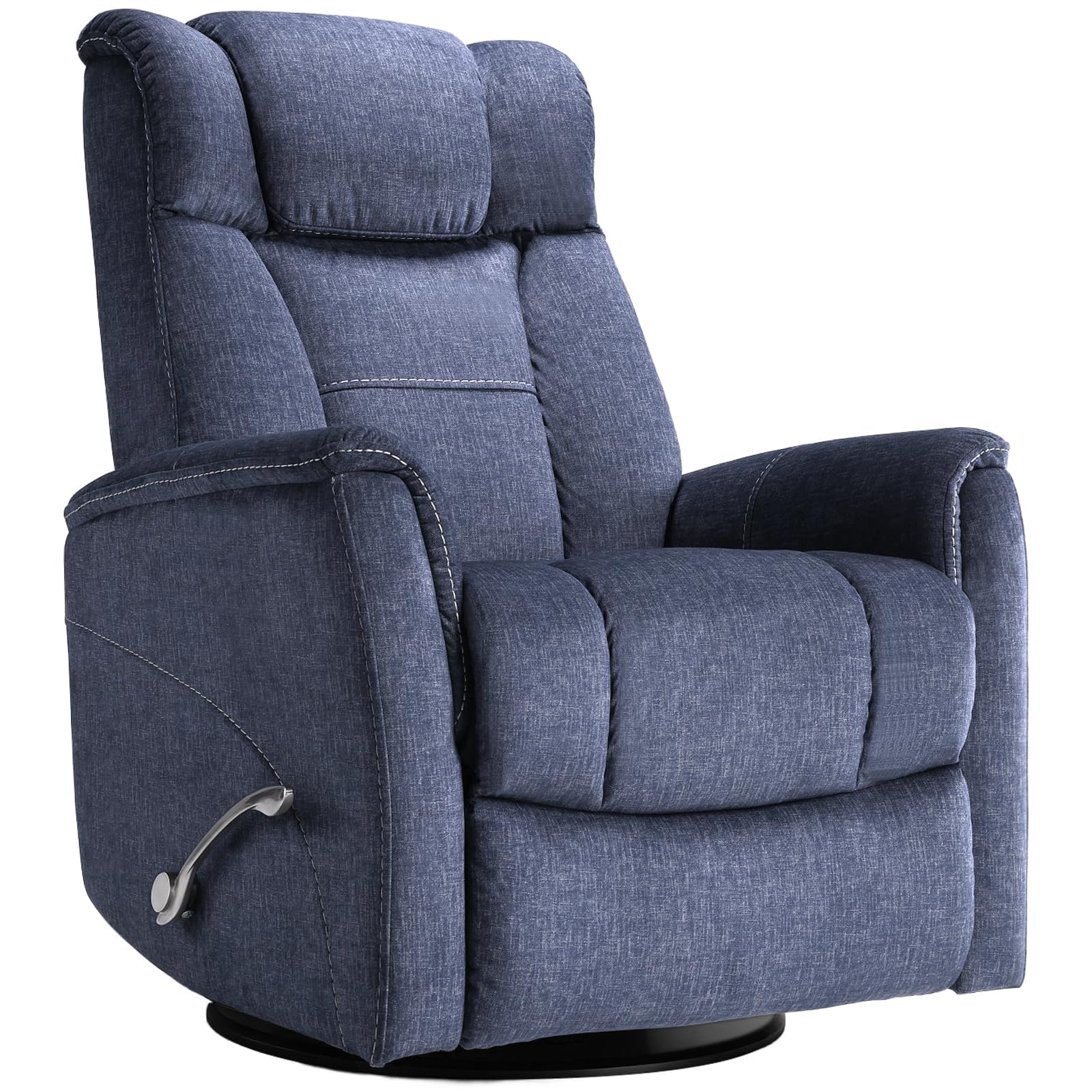 Swivel Rocking Recliner, Manual Comfy Nursery Glider Rocker Chair