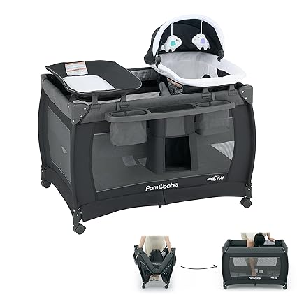 1-Second Setup 3-in-1 Playard for Babies - Heavy-Duty Steel