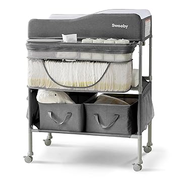 Portable Baby Changing Table, Foldable Diaper Changing Stationrn