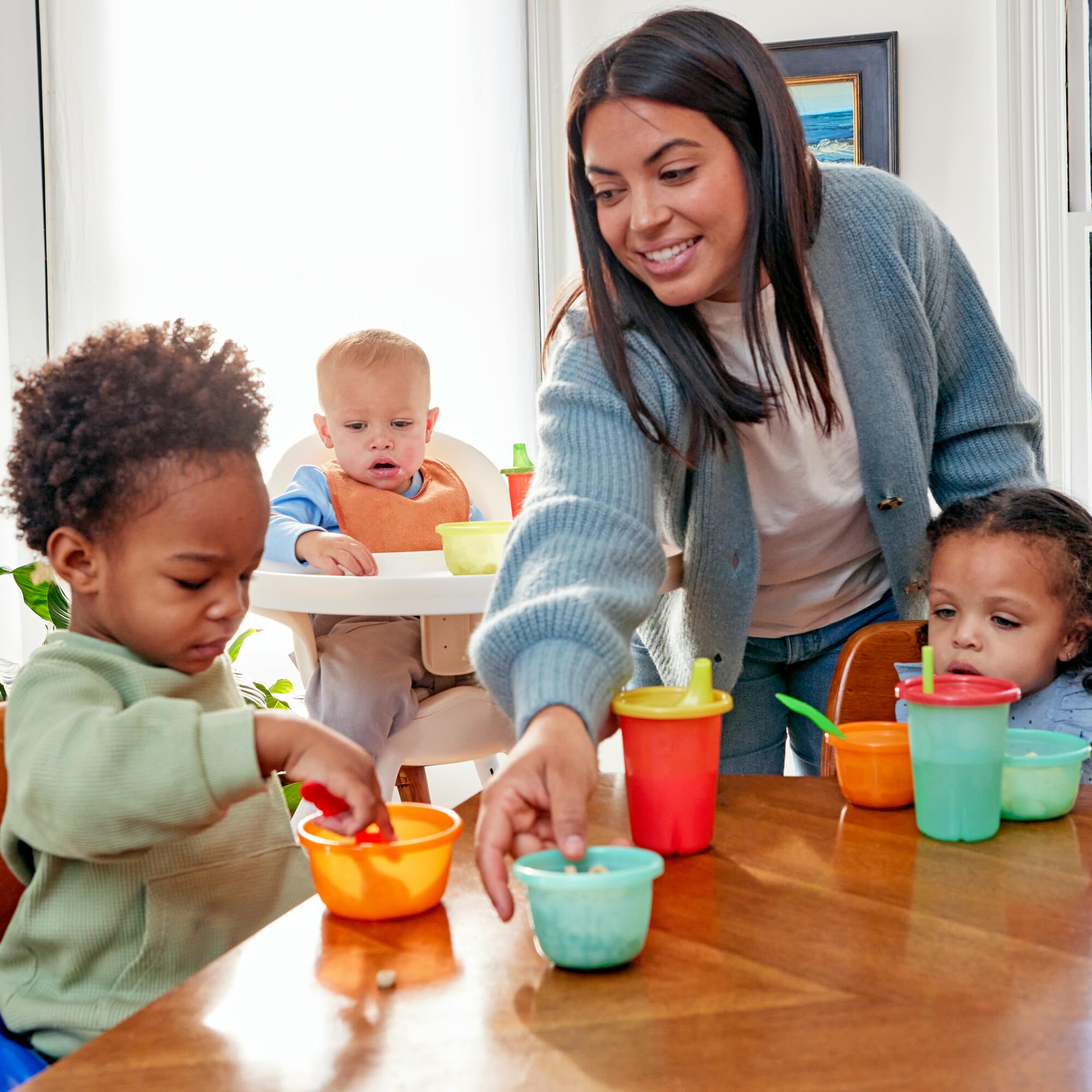 First Years Take & Toss Spill Proof Sippy Cups 20 Count Rainbow Party Pack and 20 Count Pastel Value Party Pack Toddler Cups with Snap On Lids for Ages 9 Months and Up