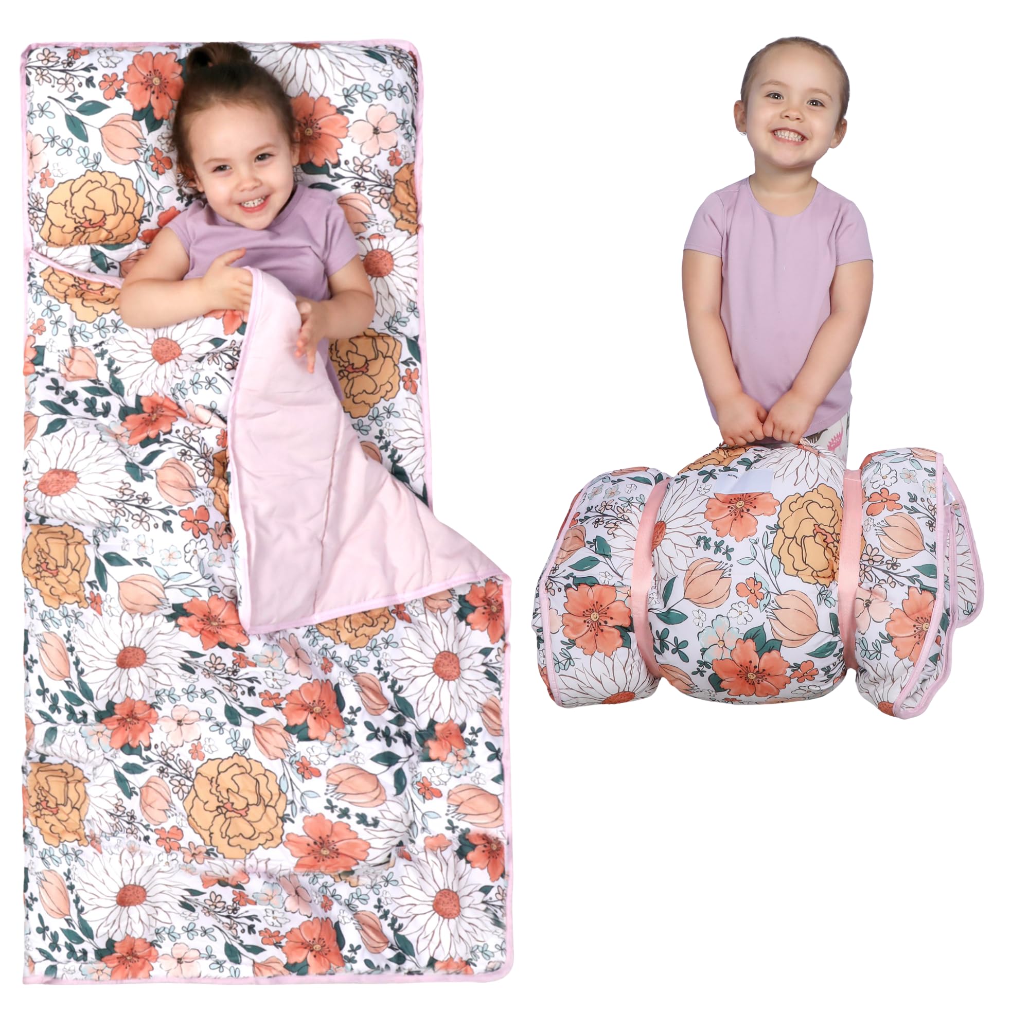 Toddler Nap Mat with Pillow & Blanket - Extra Large Portable