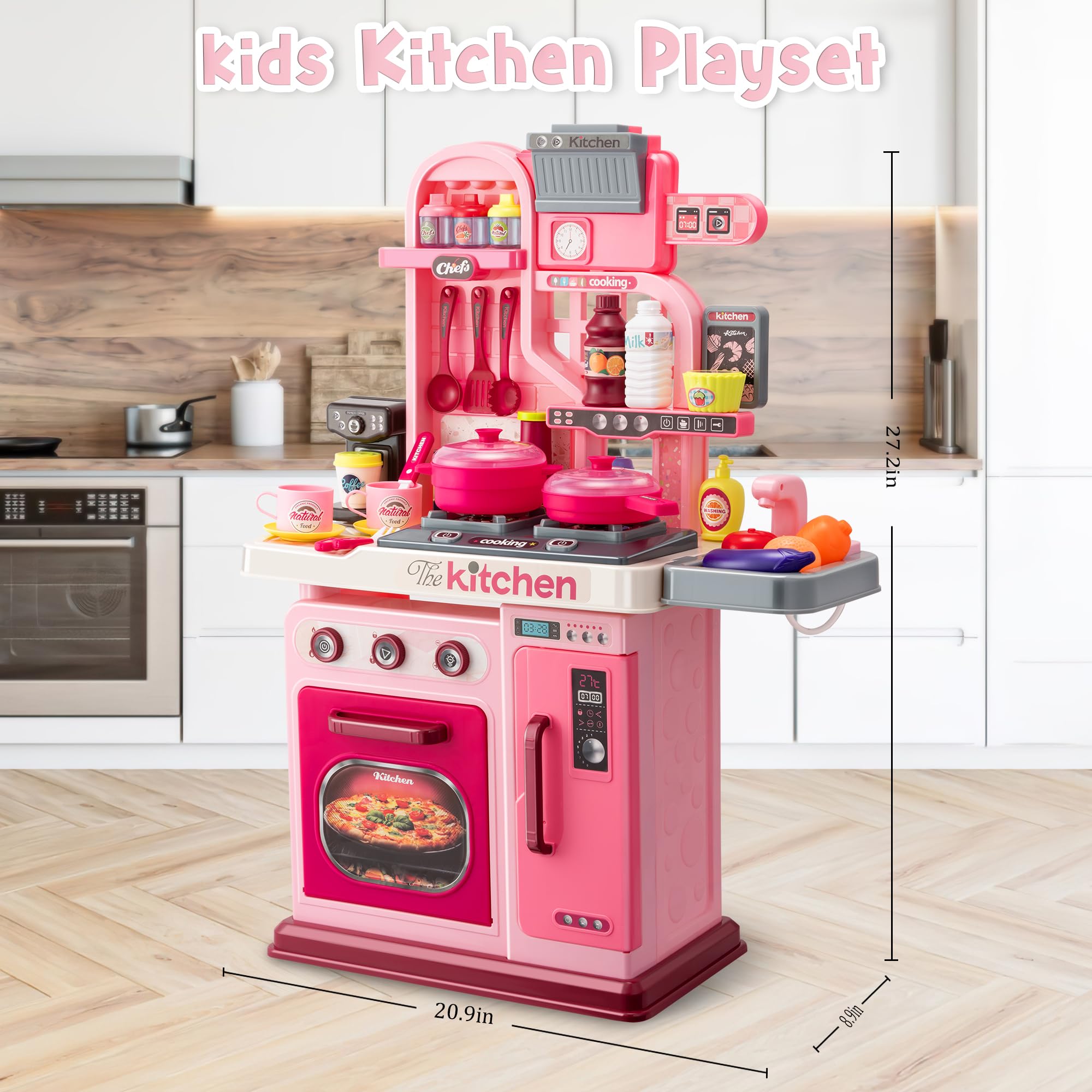 Kids Kitchen Playset with Lights and Sounds