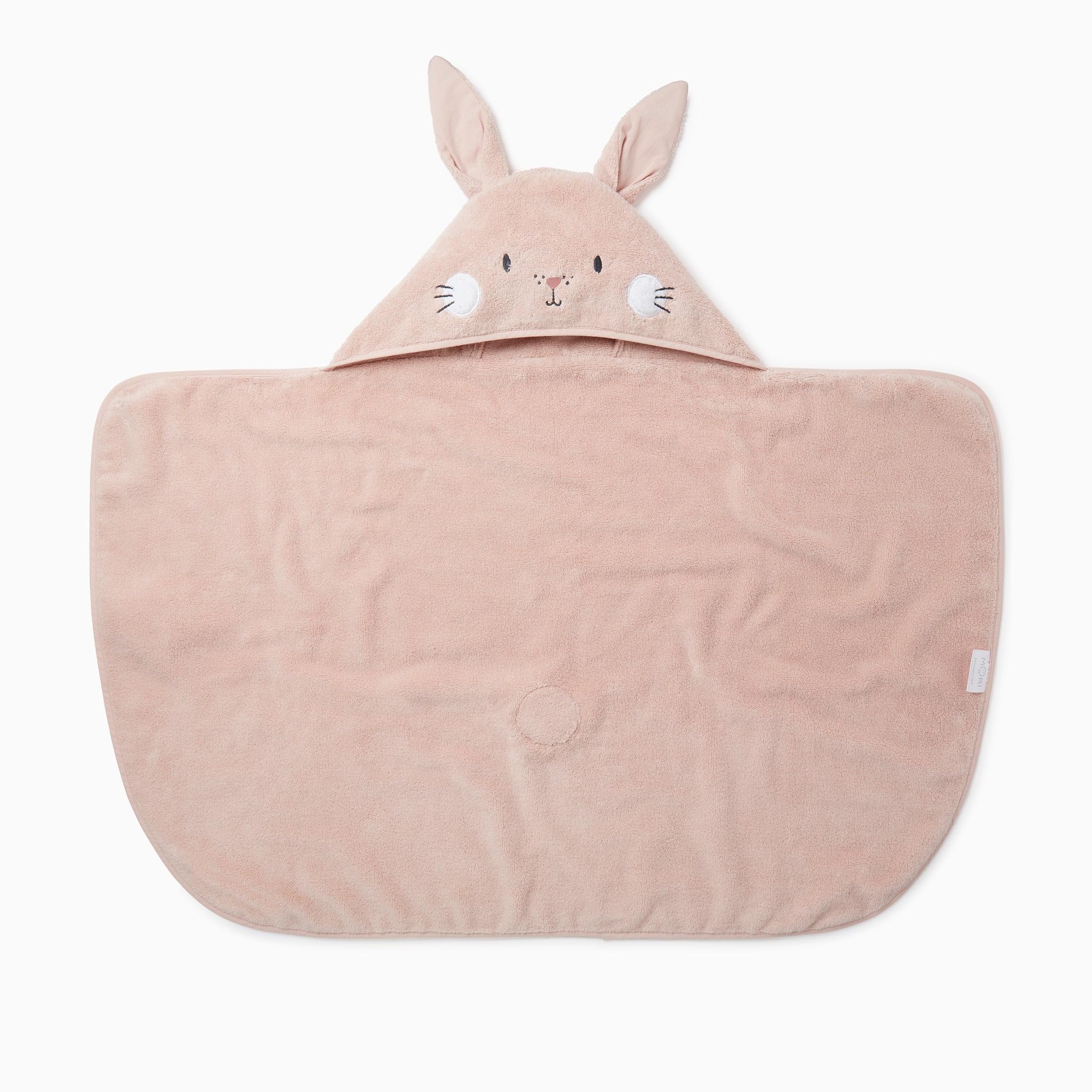 and Girls Hooded Bunny Bath Towel in Blush - Unisex Baby Toddler