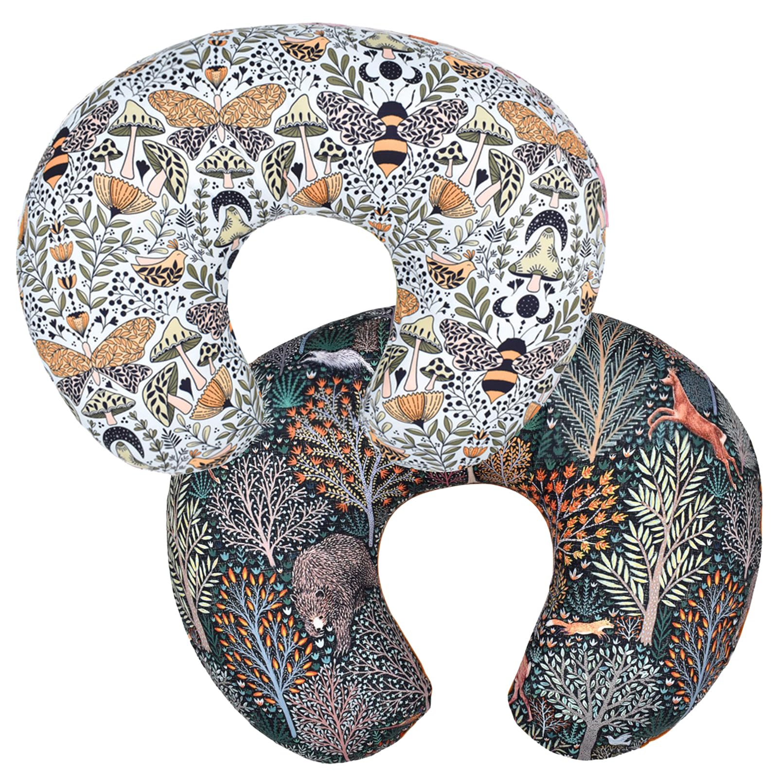 2 Pack Baby Nursing Pillow Cover Newborn U-Shaped Breastfeeding Pillowcase