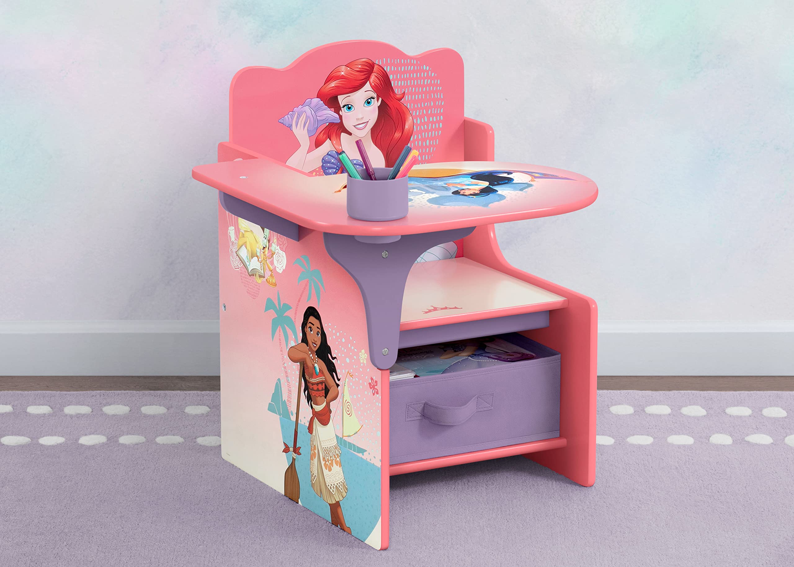 Chair Desk with Storage Bin, Disney Princess