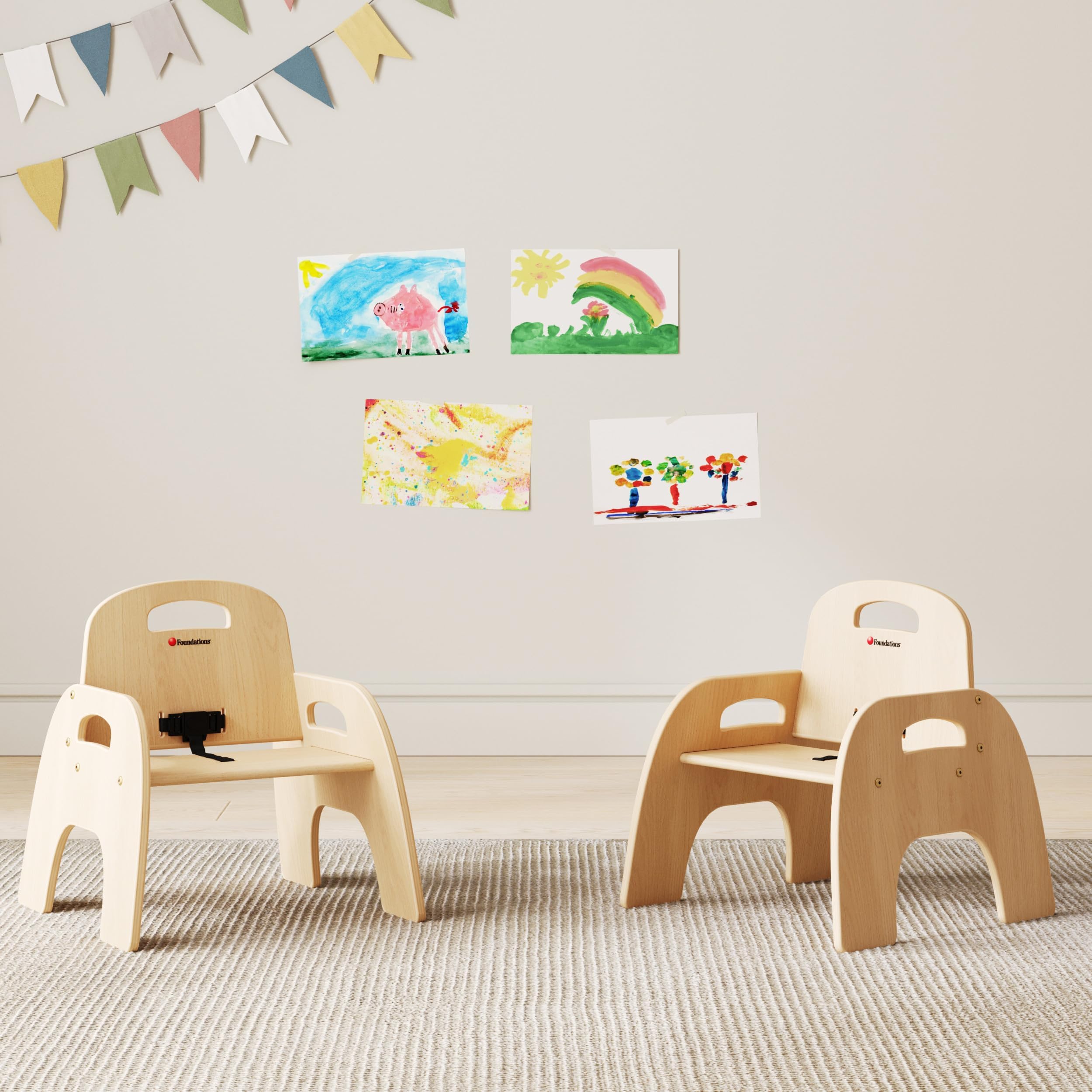 Simple Sitter Low Wood Feeding Chairs Multipack