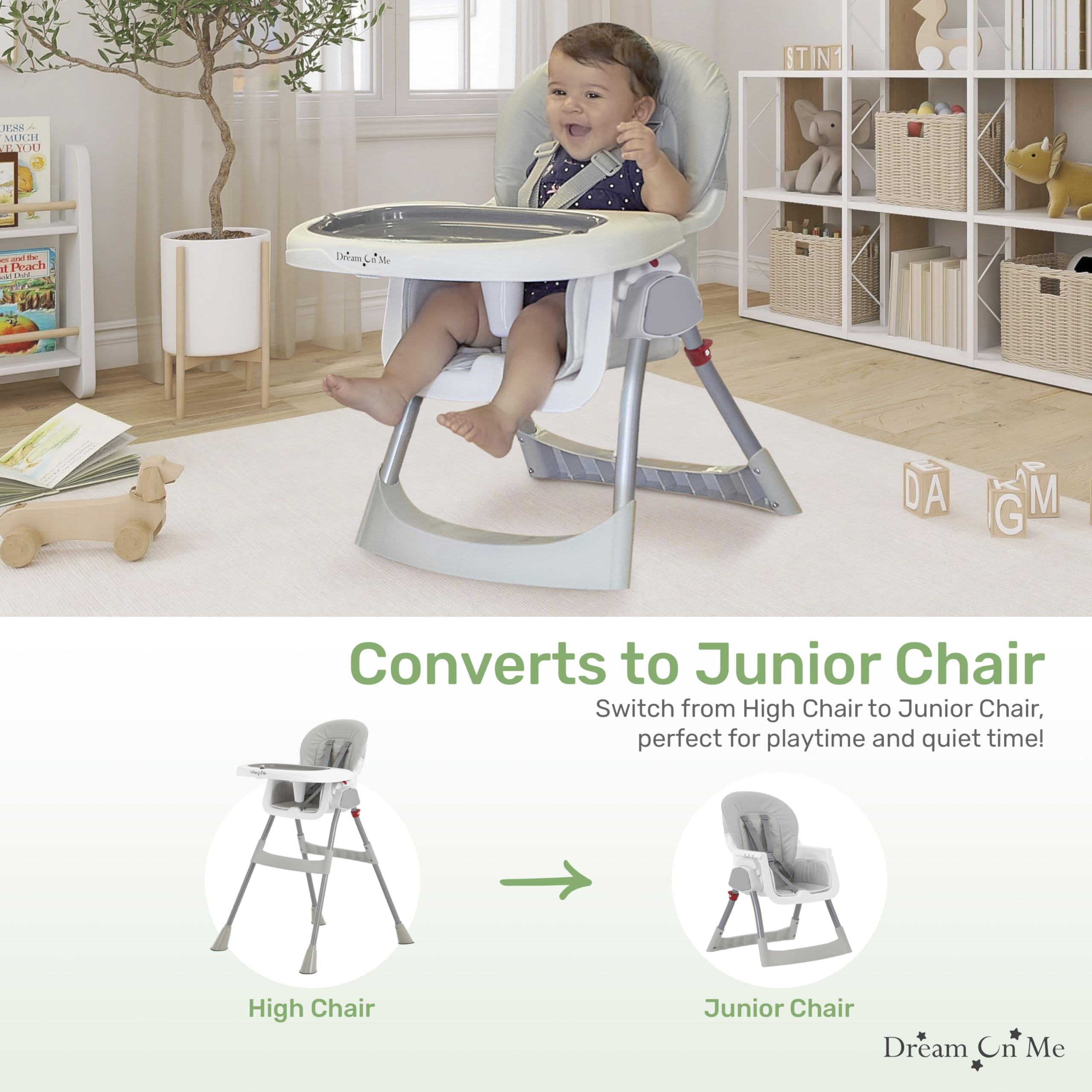 2-in-1 Convertible High Chair