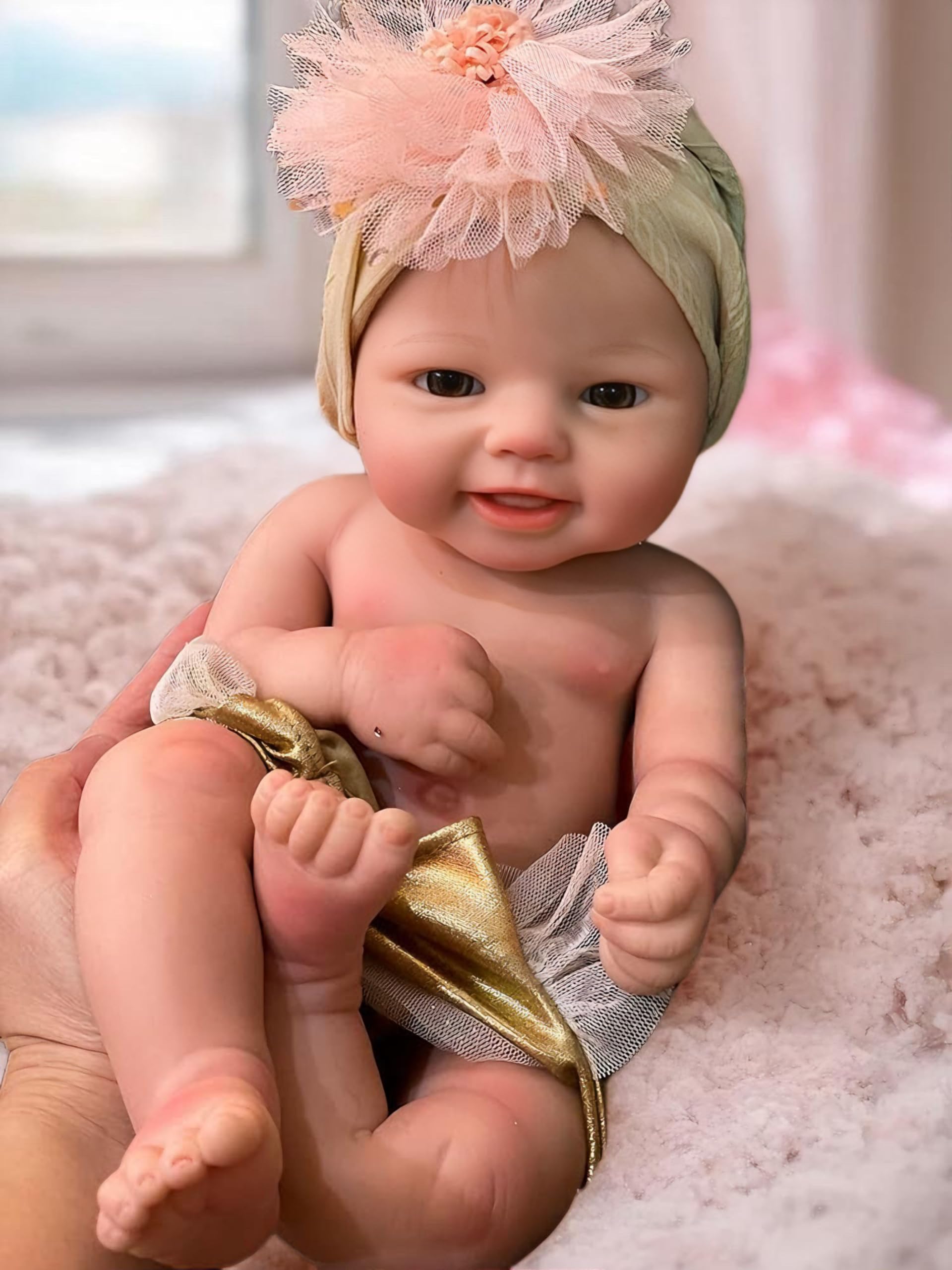 Soft Silicone Baby Doll 15 inch Real Life Baby Dolls Silicone Full Body