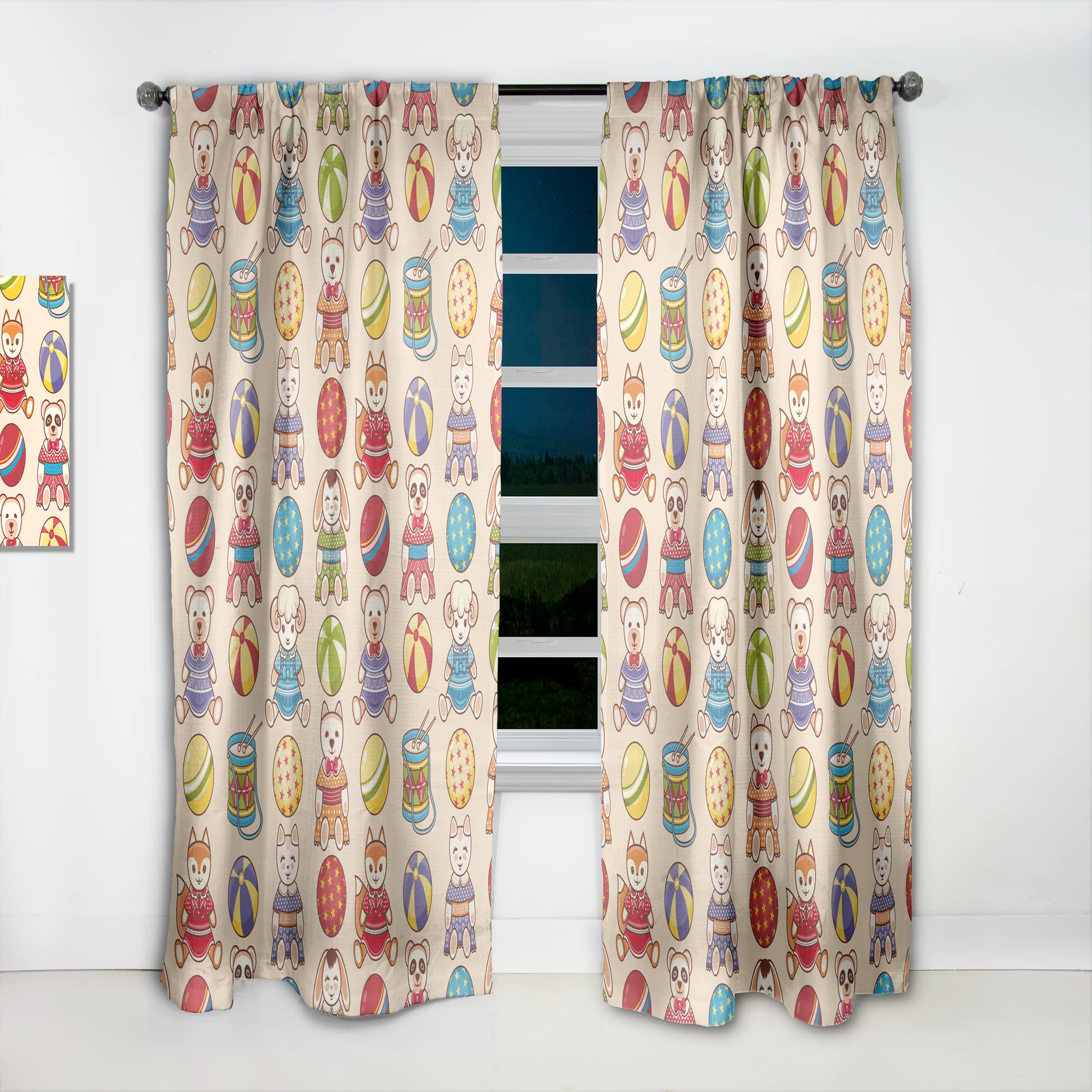 Curtains 'Children's Pattern' Curtains for Bedroom, Curtains for Living Room