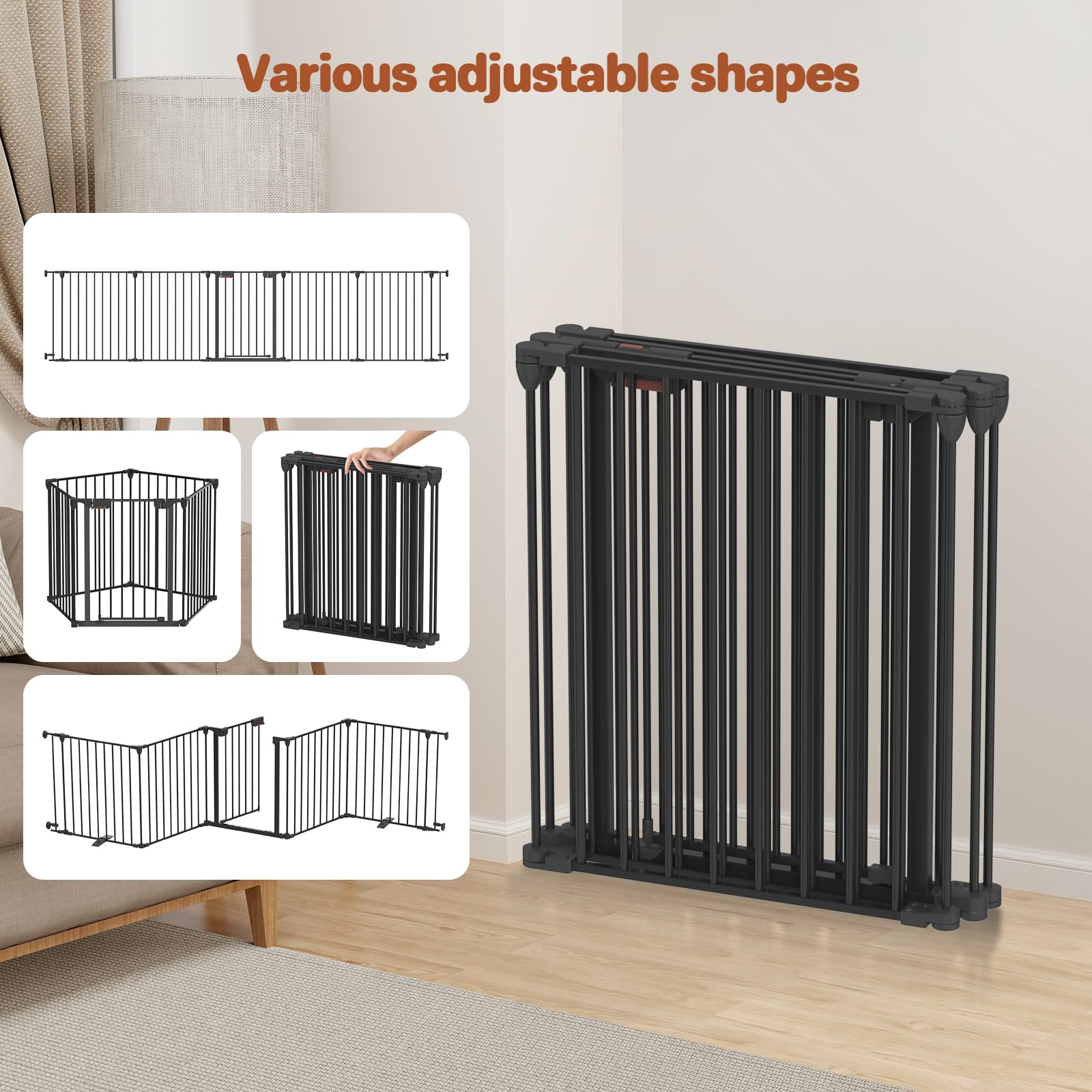 Extra Wide Dog Gate with Auto-Close Door