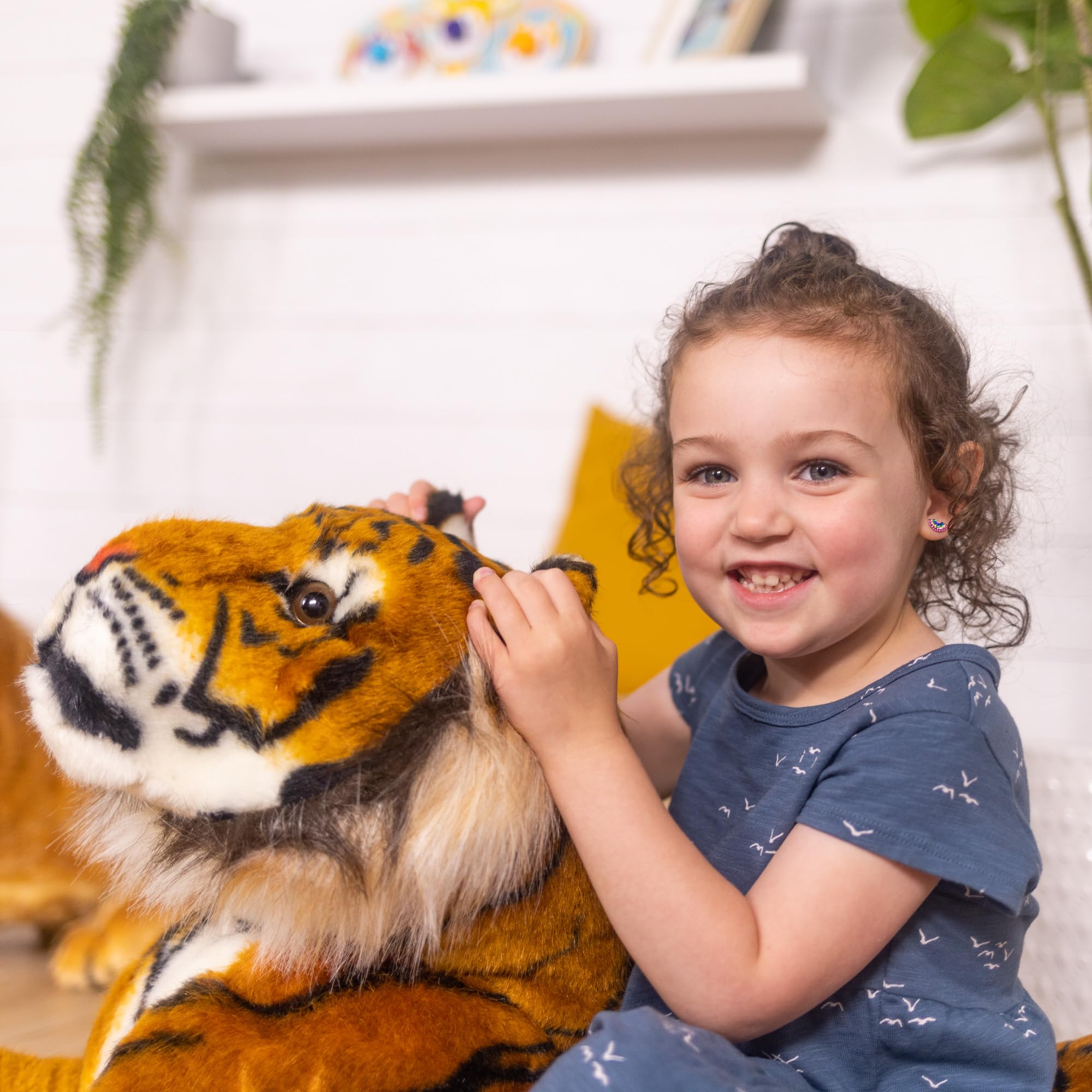 Giant Tiger - Lifelike Stuffed Animal (Over 5 feet Long)