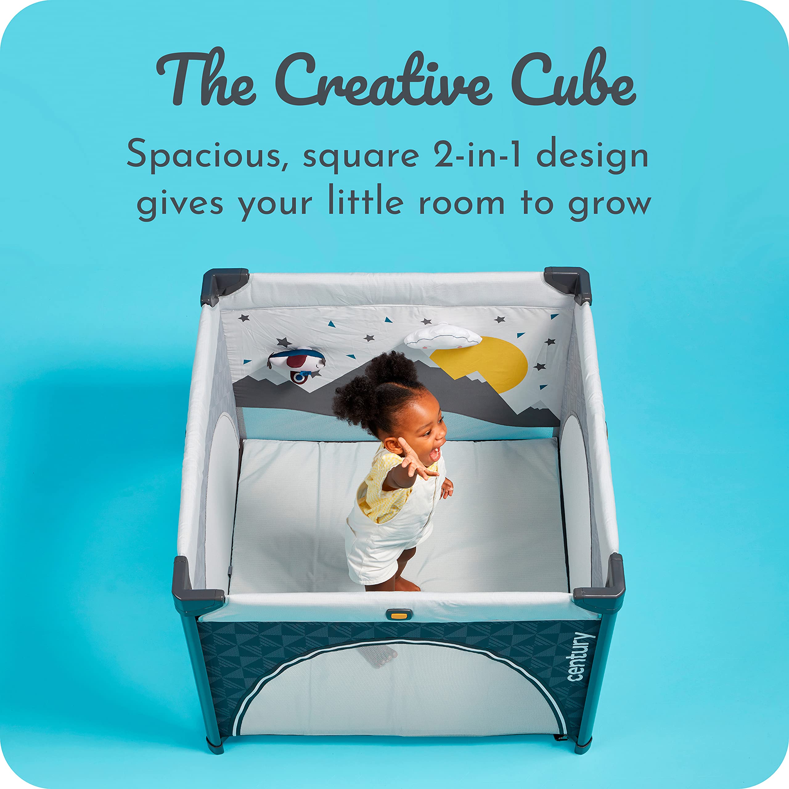 2-in-1 Playard and Activity Center with Zippered Door