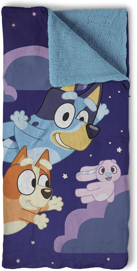 Bluey Slumber Bag with Silk Touch Blanket - Bluey Toys for Boys and Girls