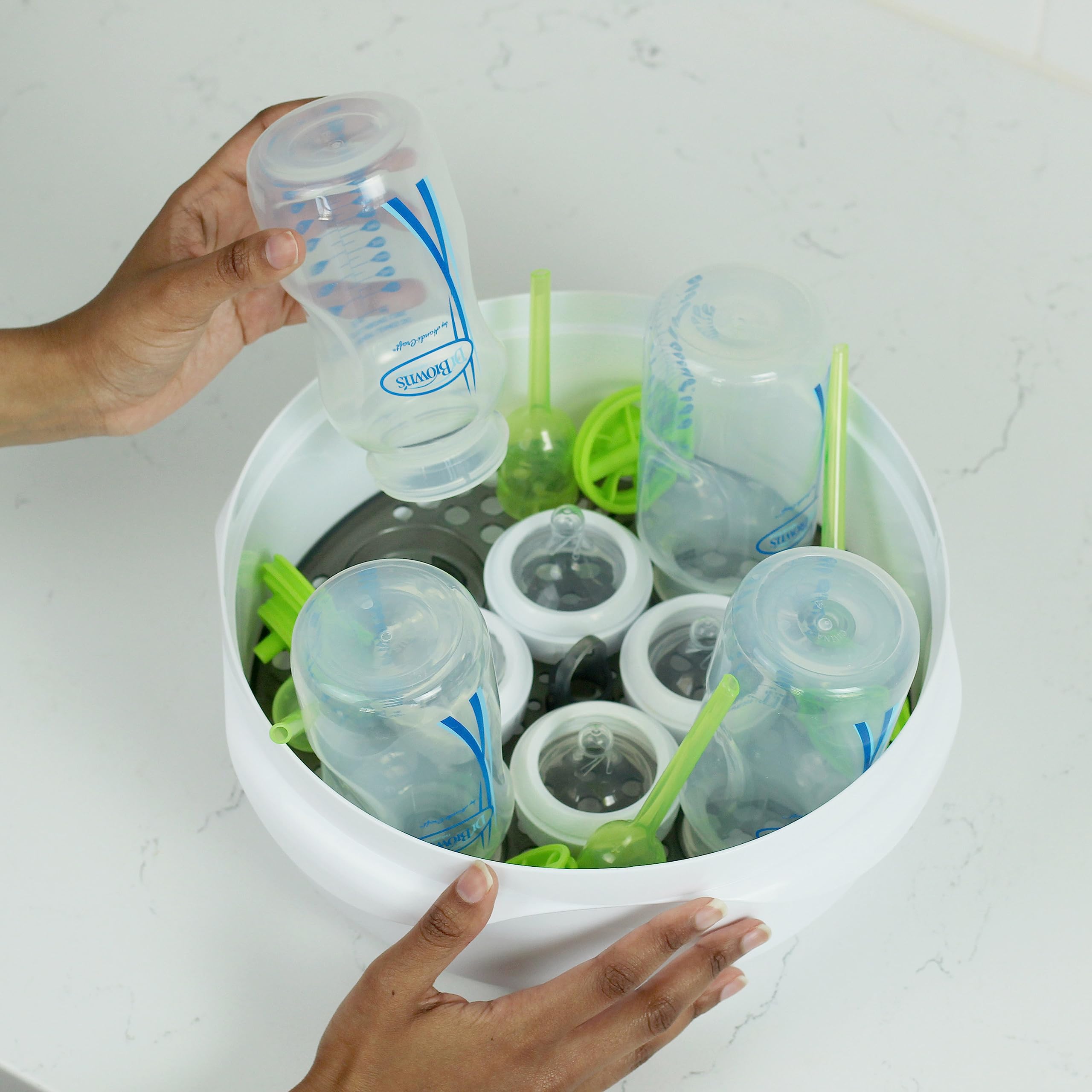 Anti-Colic Baby Bottle Gift Set with 3 8oz & 3 4oz Bottles, Nipples, Cup, Teether, Brush