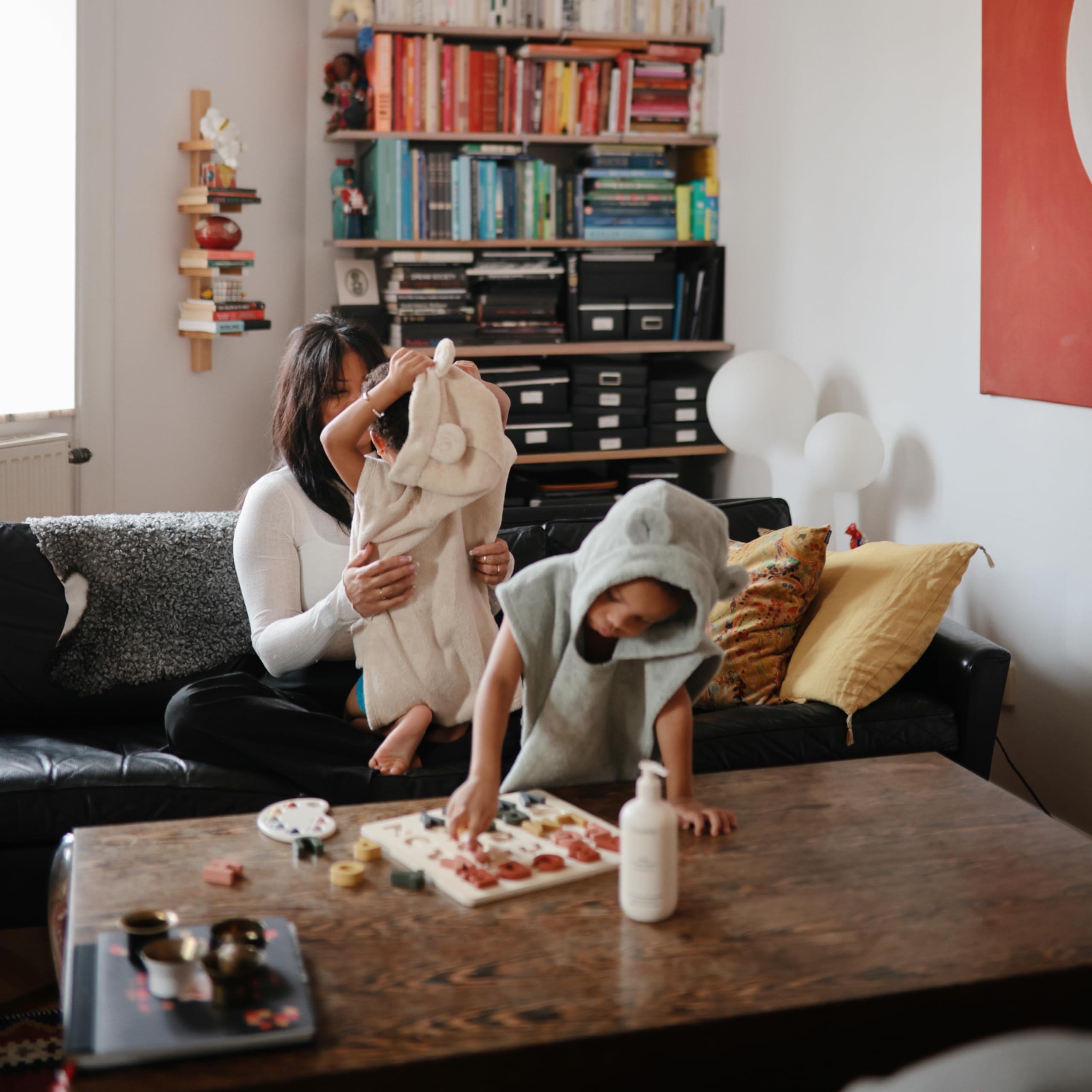 Towel for Toddlers and Kids (Moss) | Organic Terry Cotton | Ages 1-3 Years