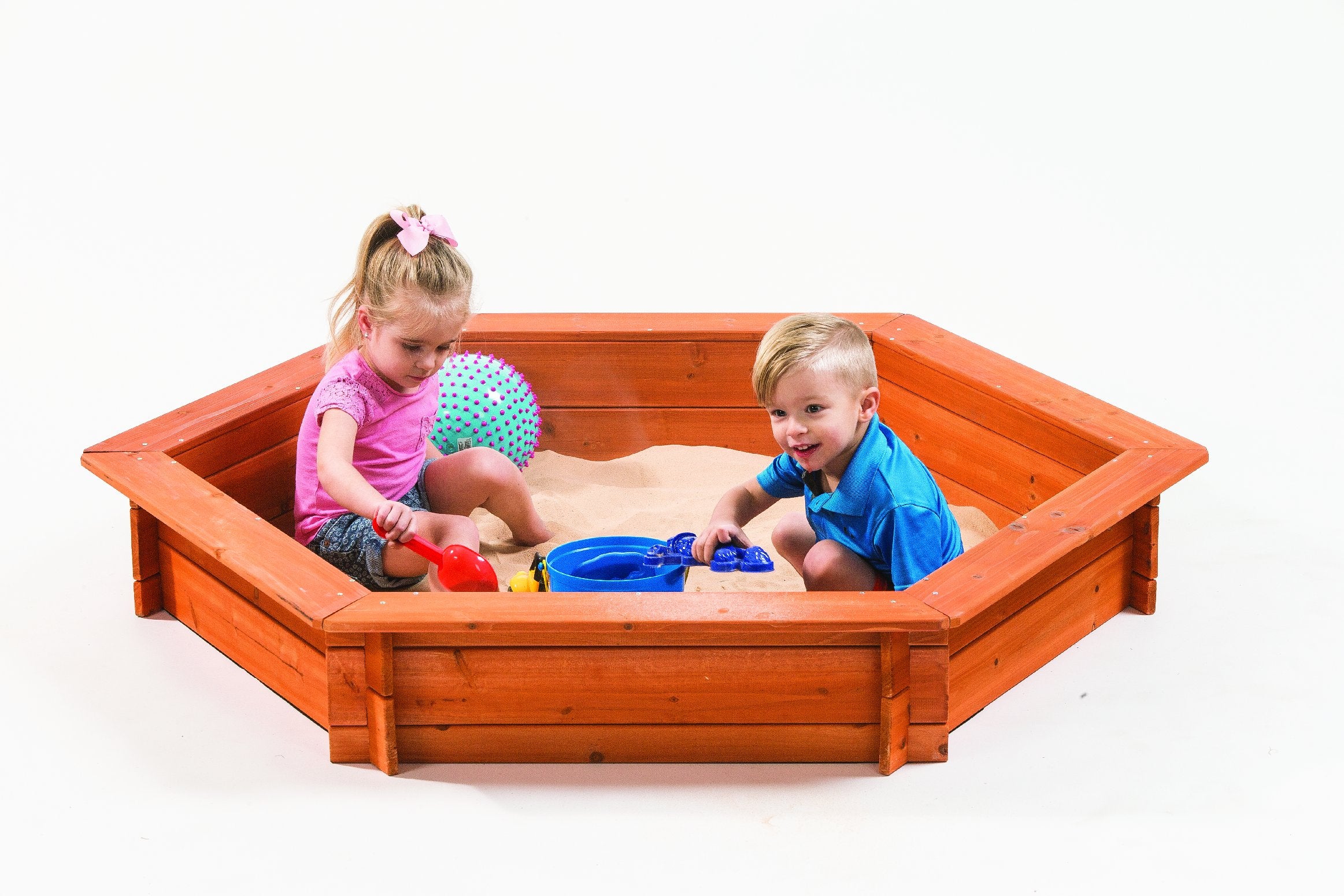 Hexagon Cedar Sandbox with Cover