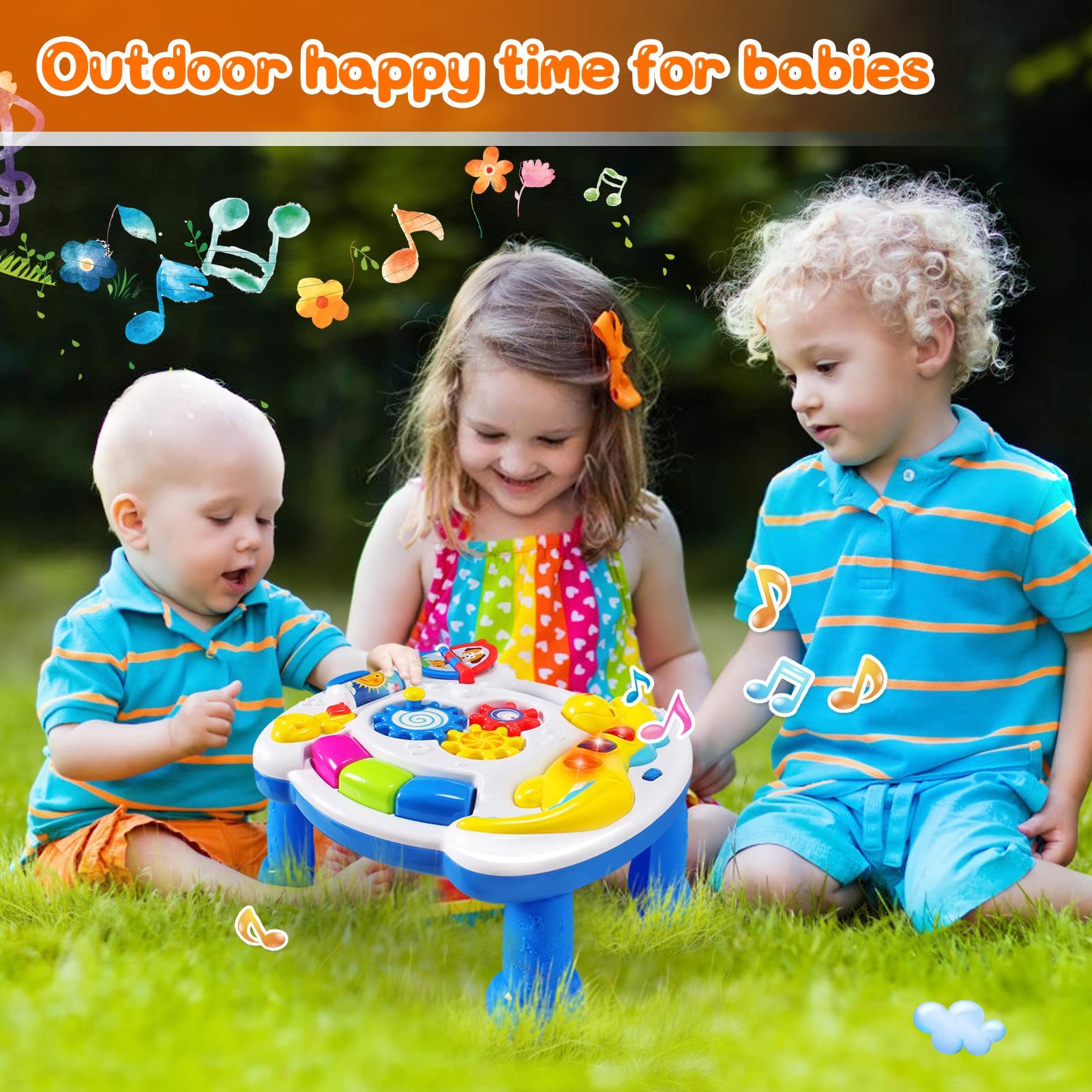 Musical Activity Table for Toddlers 12-18 Months with Learning Center