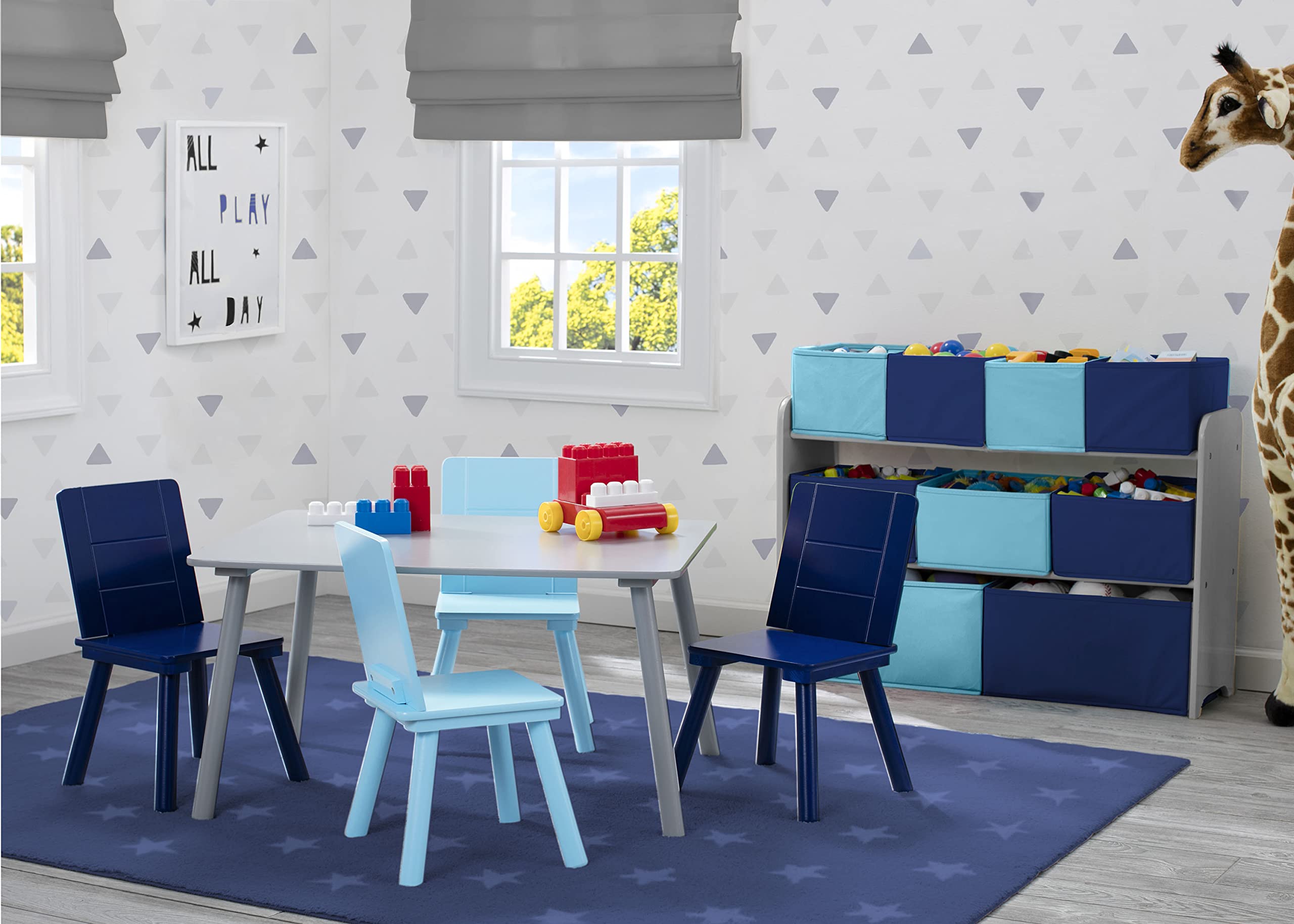 Kids Table and Chair Set with 4 Chairs