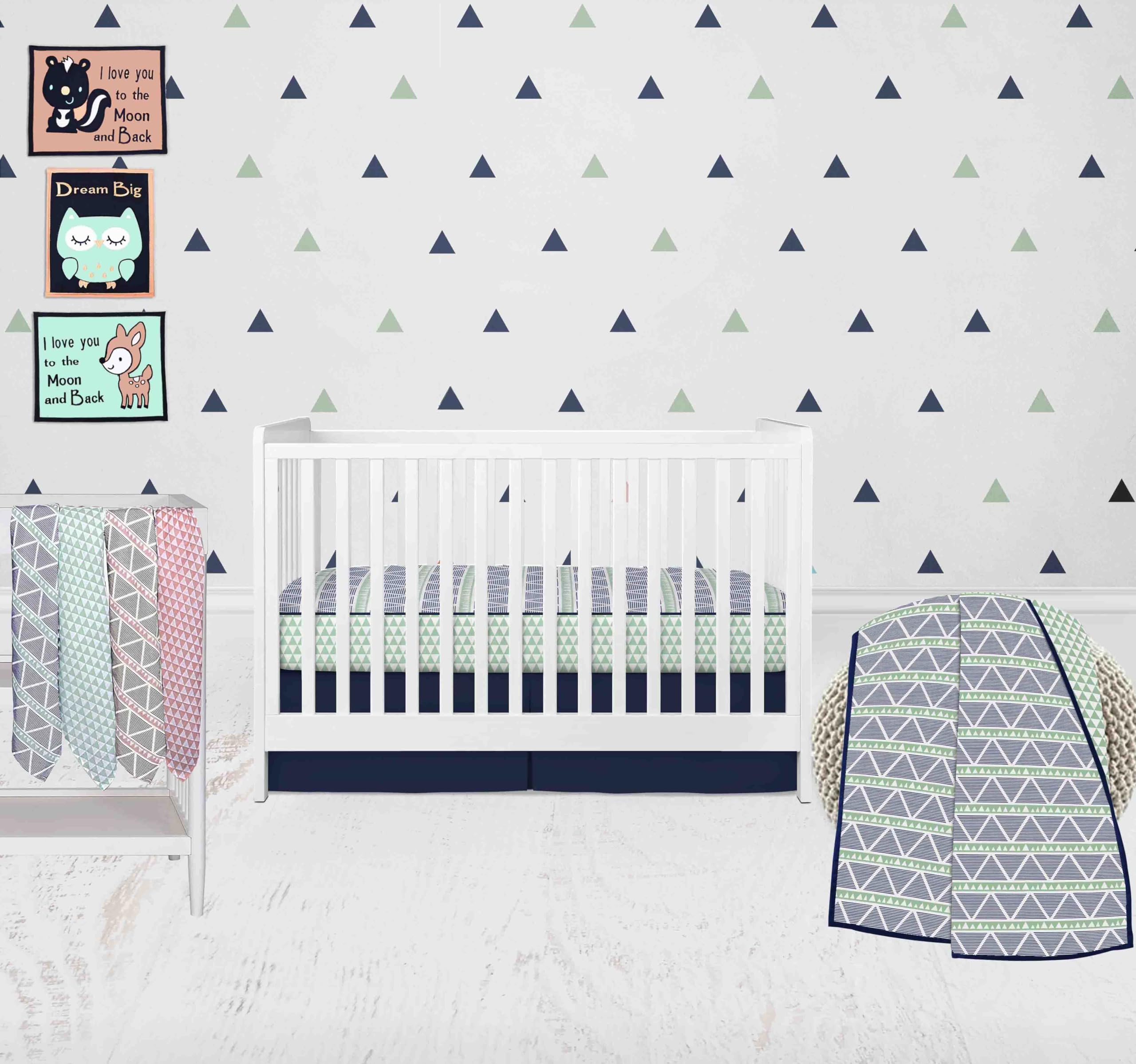 Cotton Muslin Nursery Crib Bedding Set 10 Piece