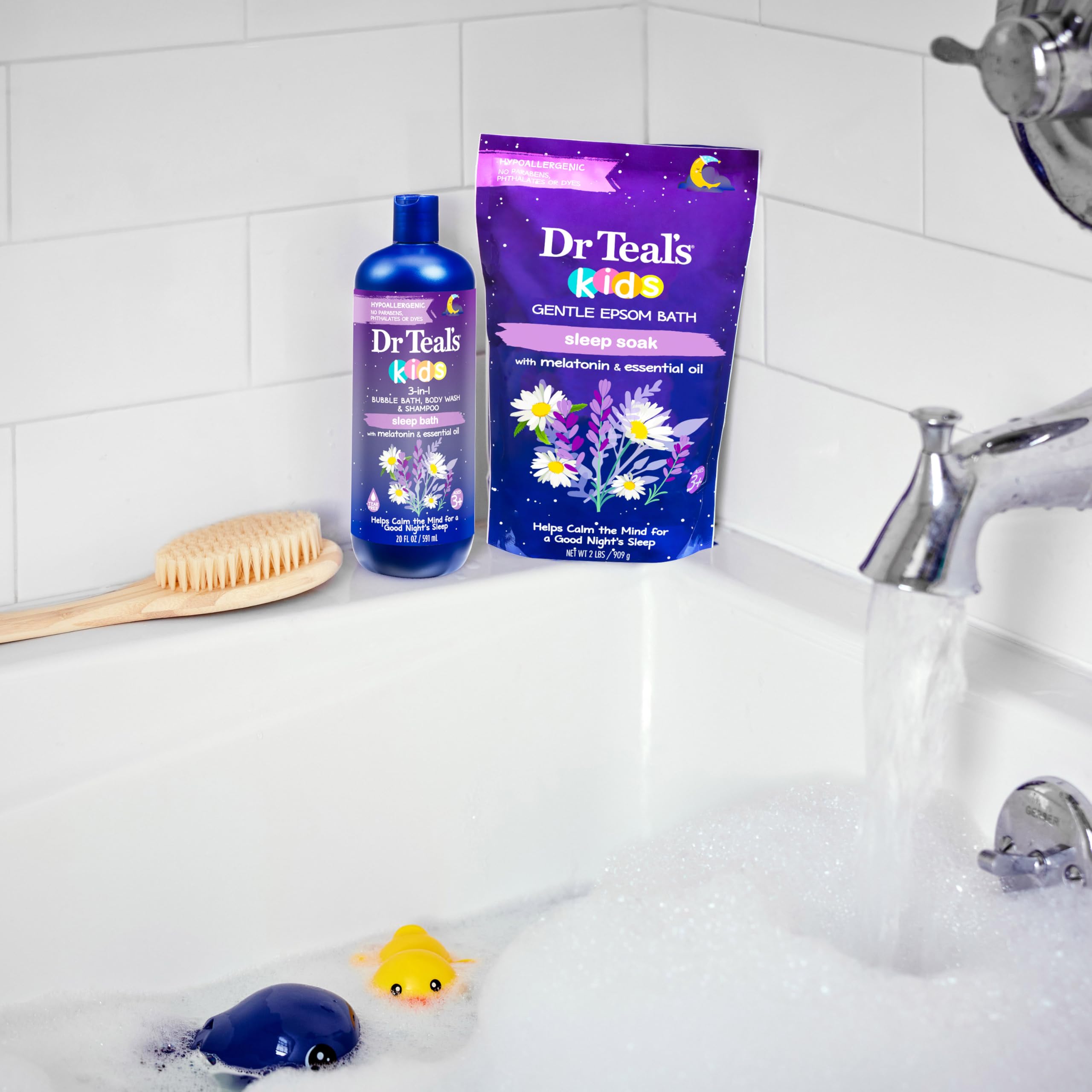 Kids 3-in-1 Sleep Bath: Bubble Bath, Body Wash & Shampoo