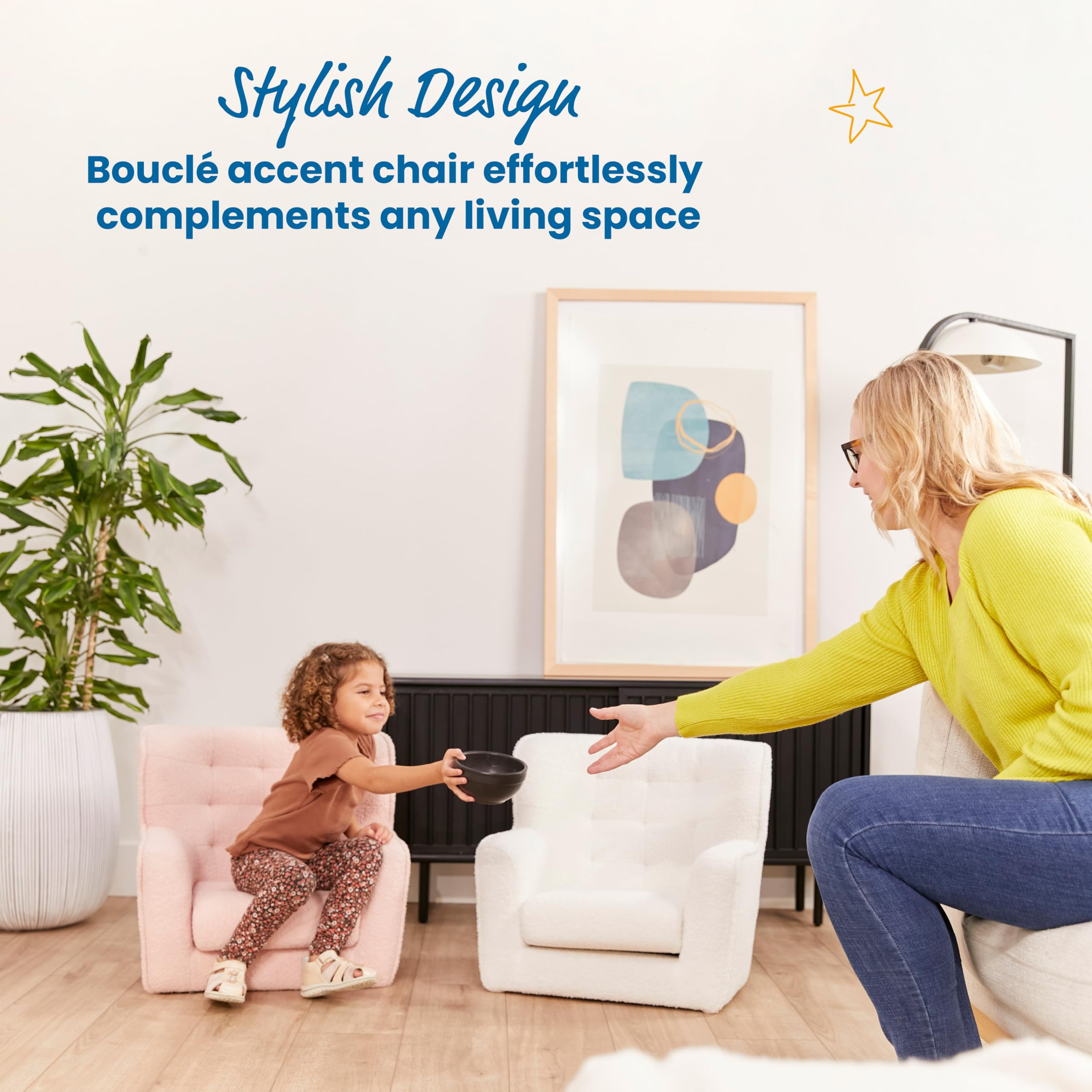 Children's Sherpa Armchair with Removable Cushion