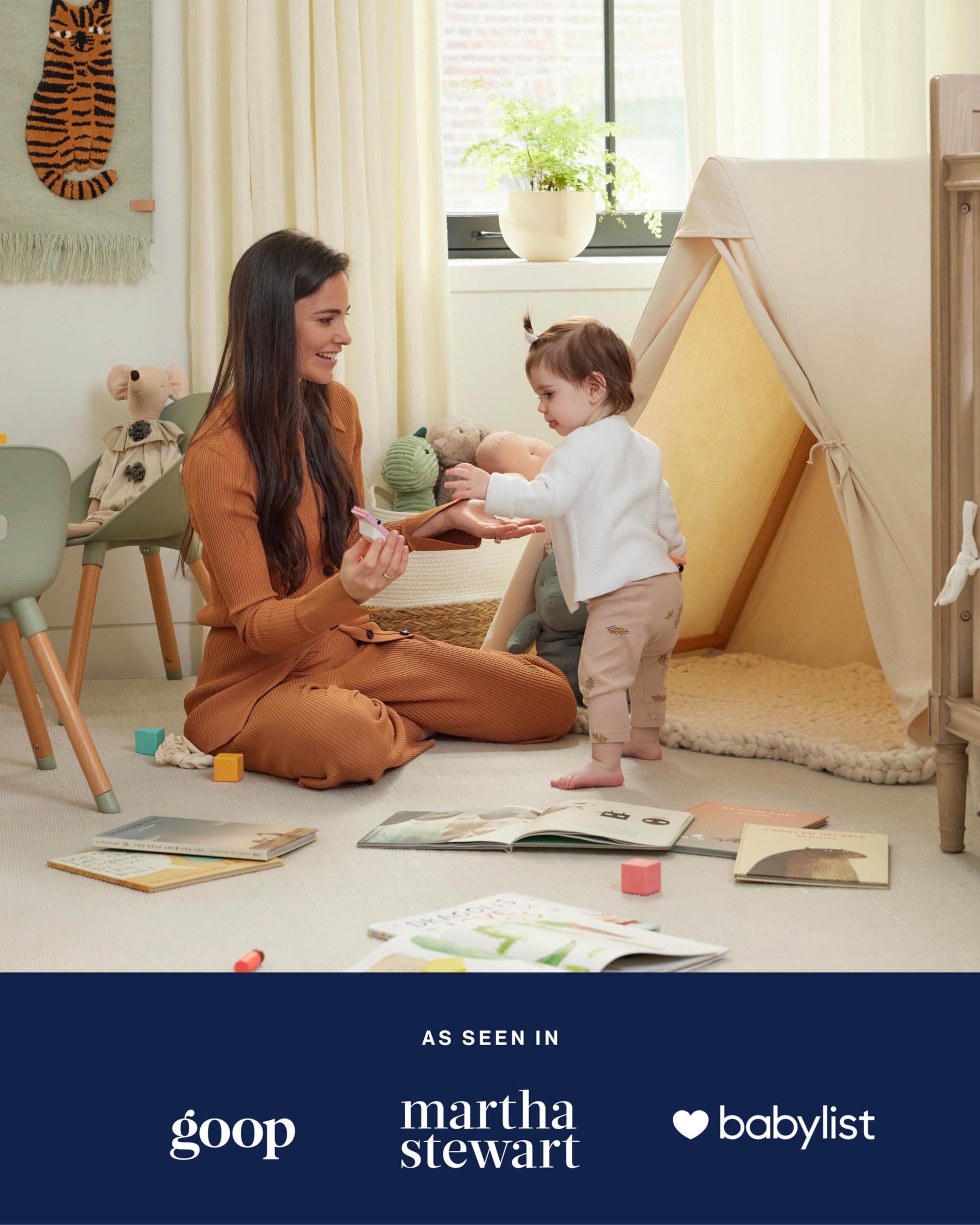 Indoor Play Tent for Kids and Toddlers with FSC Certified Beechwood Frame