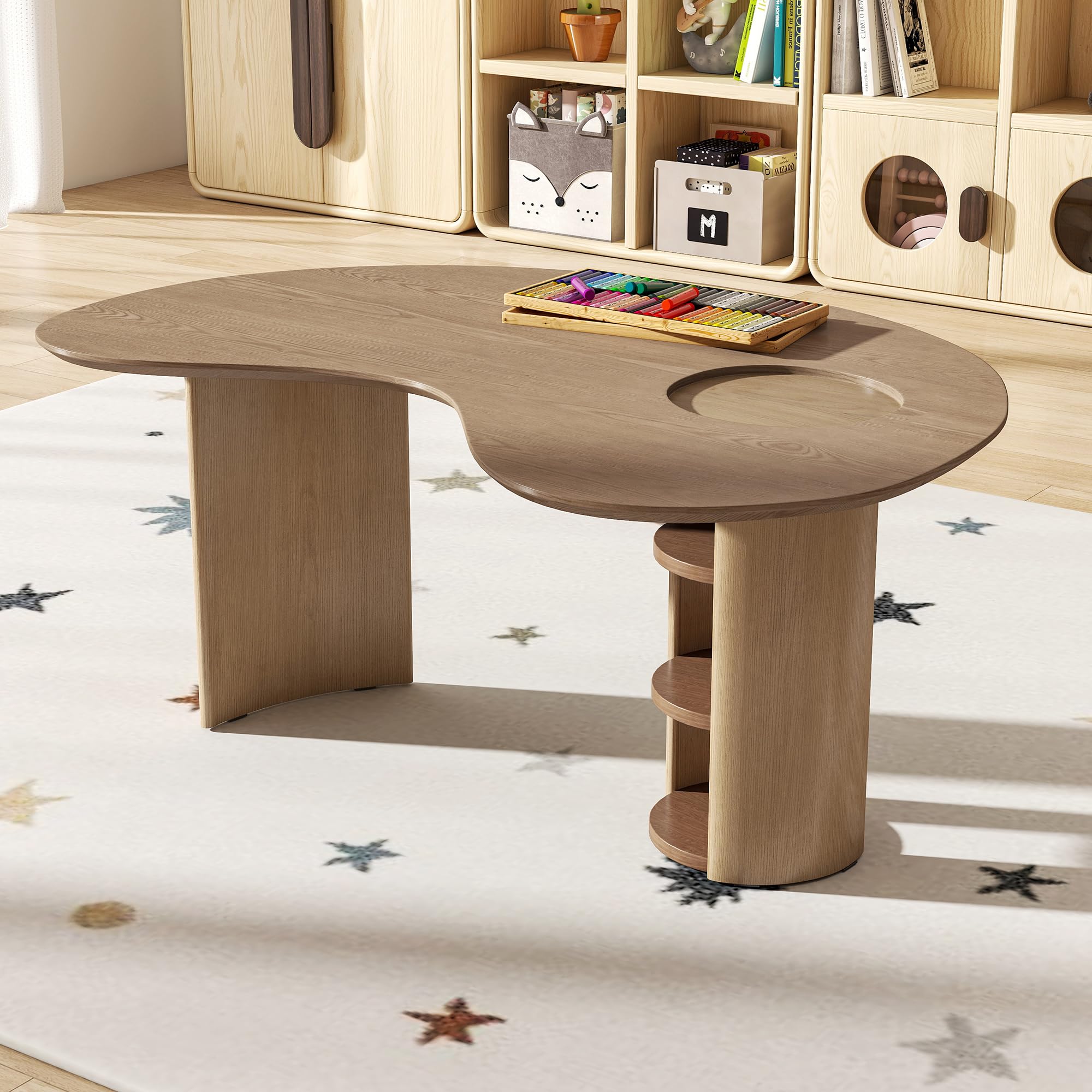 Kids Table Activity Table with Storage, Toddler Art Table for Kids Ages 3-8