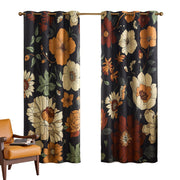 Floral Curtains for Bedroom Living Room Vintage Blackout Curtains