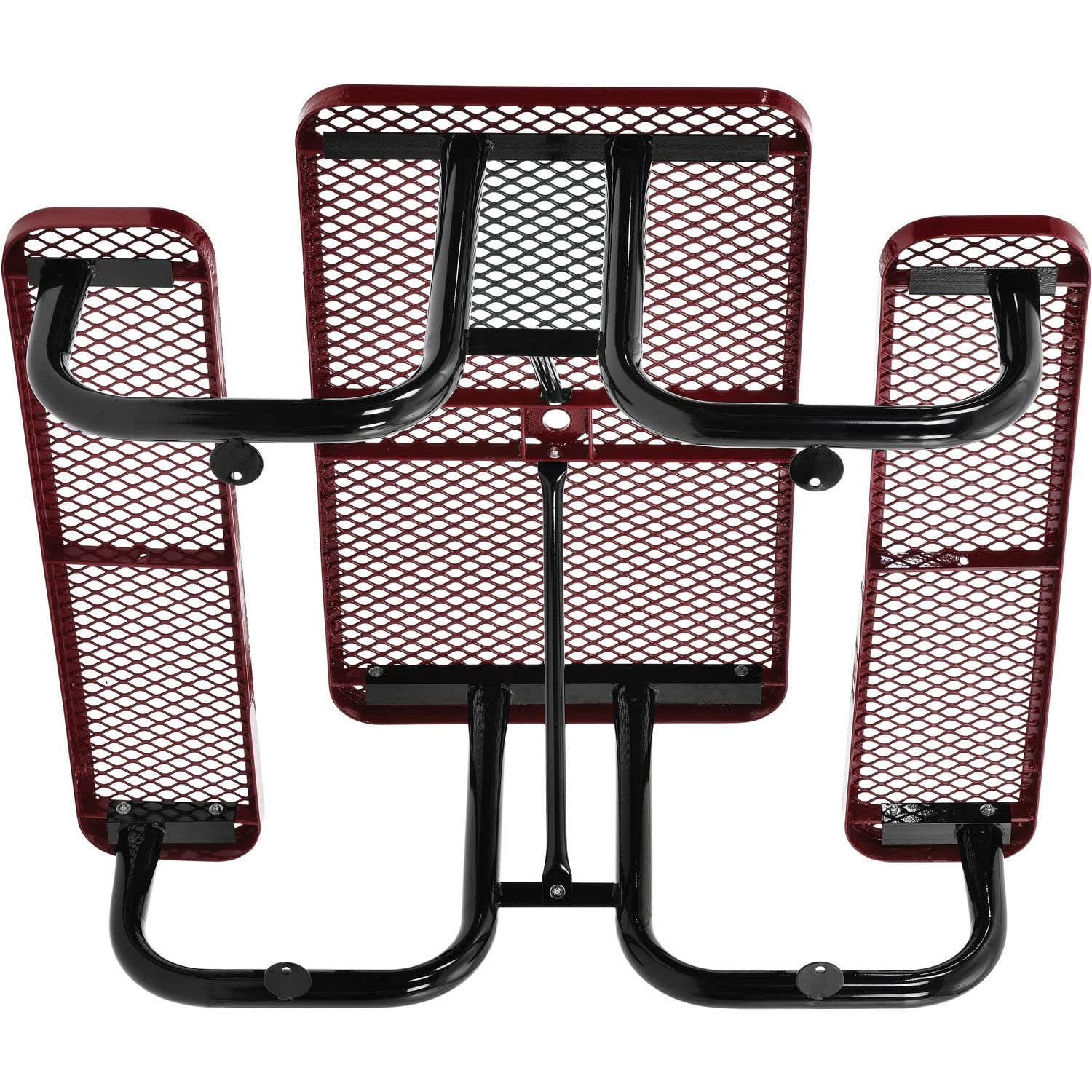 Expanded Metal Rectangular Outdoor Steel Picnic Table