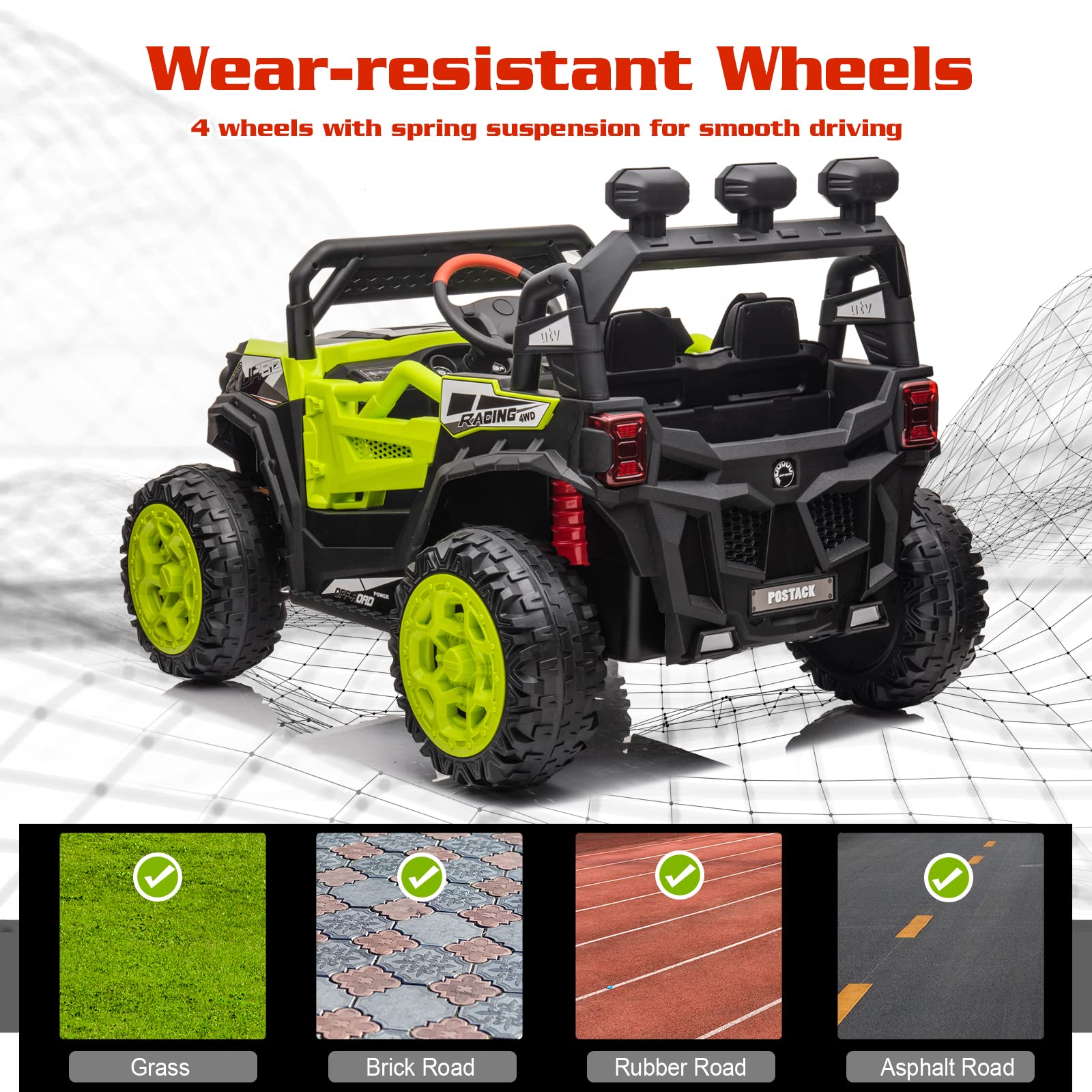 24V Electric Ride On Car for Kids Ages 4-8