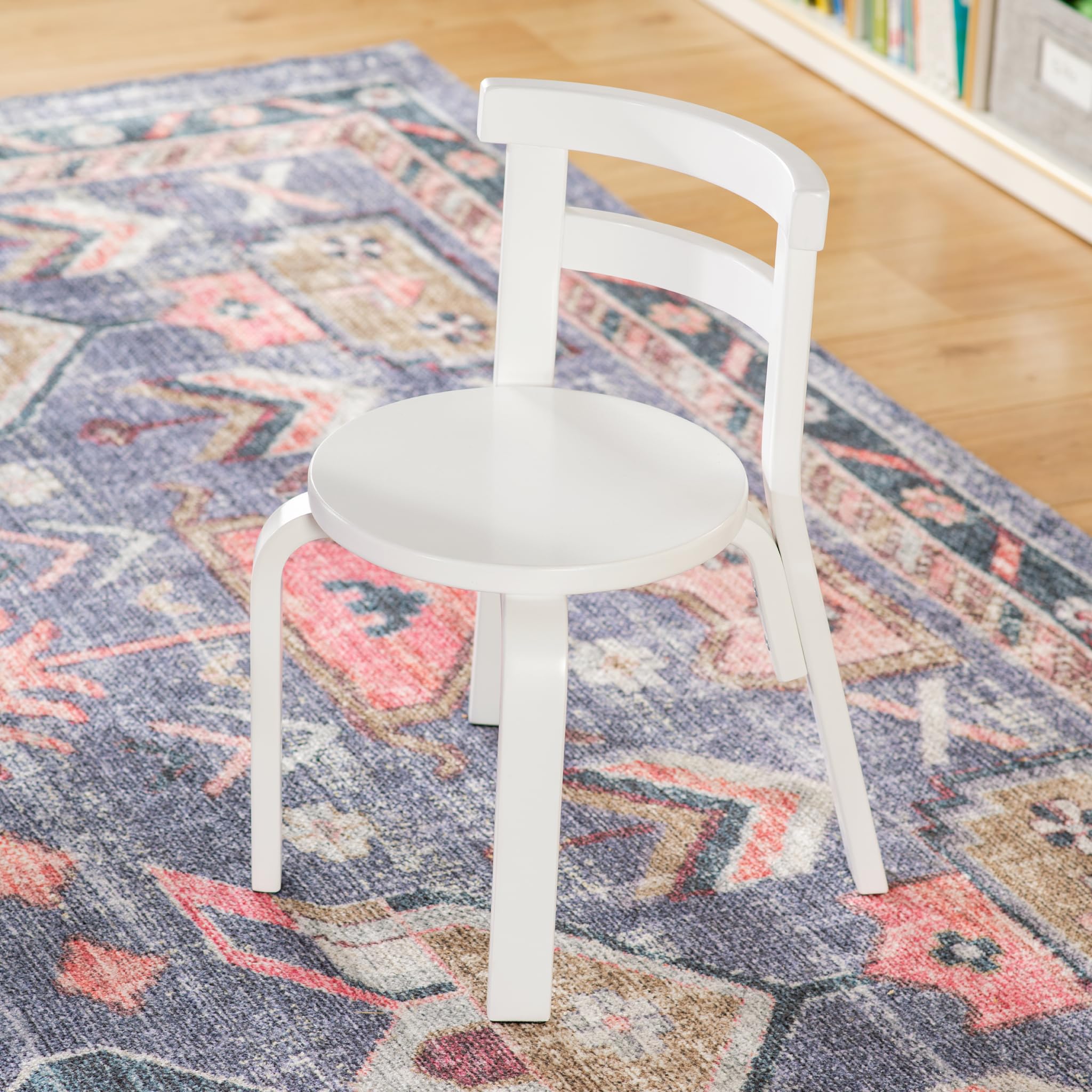 Nordic Table and Chair Set - Round Kids Activity Table with 4 Chairs