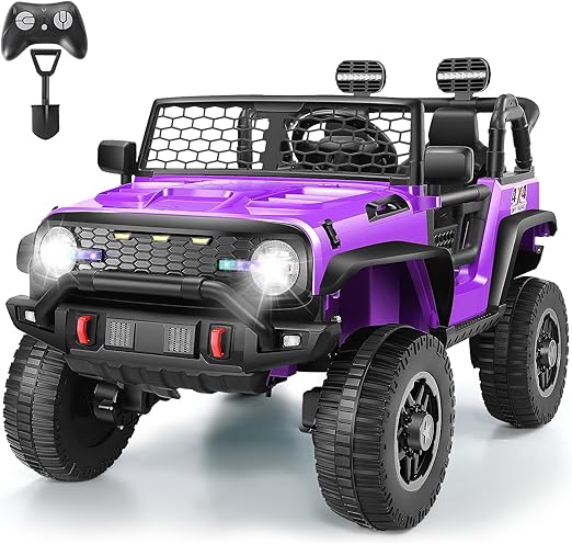 24V Ride on Truck for Kids 4-8 with Remote Control, Kids 2 Seater Electric Car