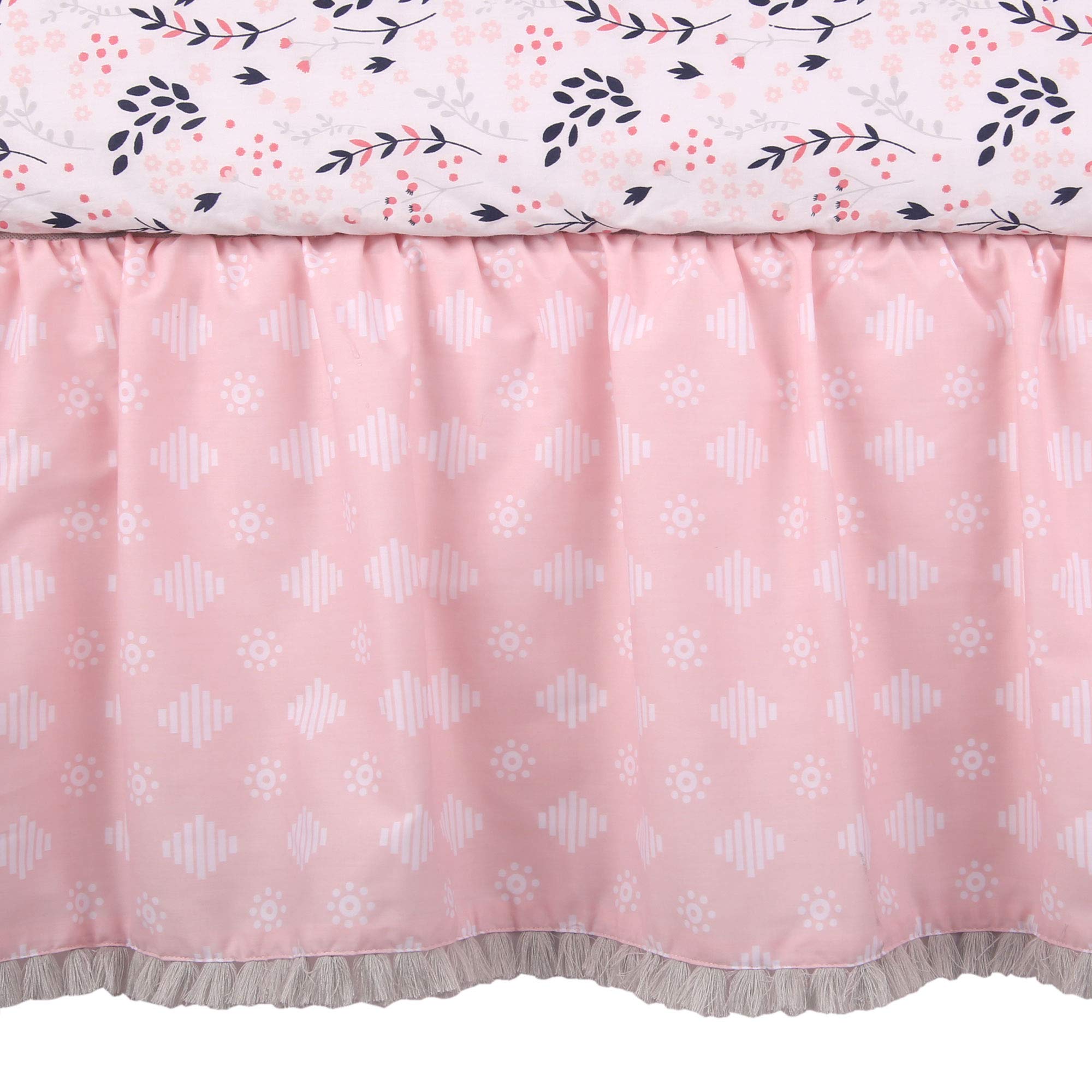 Forever Friends 4-Piece Nursery Crib Baby Bedding Set - Blue, Pink