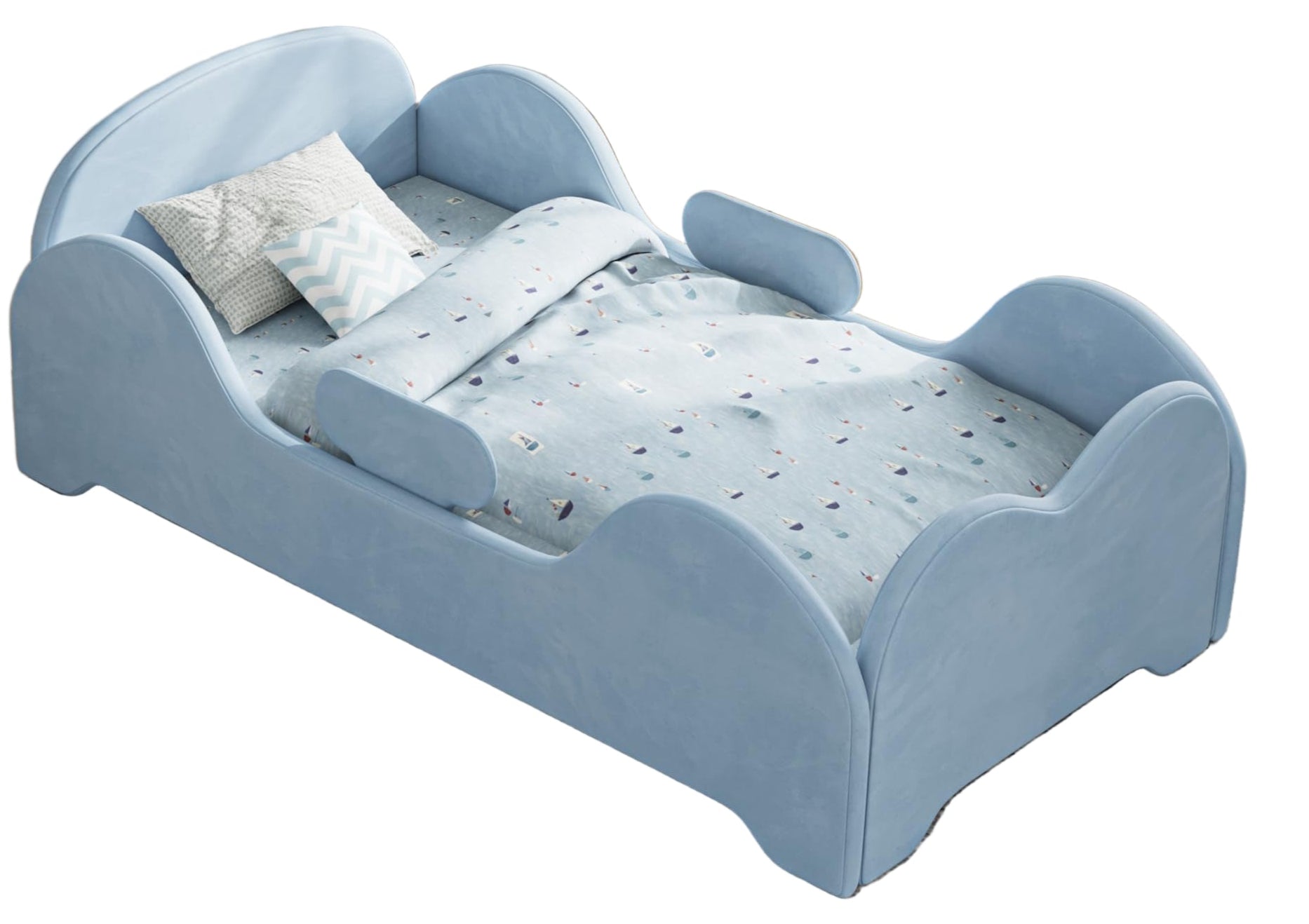 Toddler Bed, Toddler Flood Bed with Extra Safety Broad