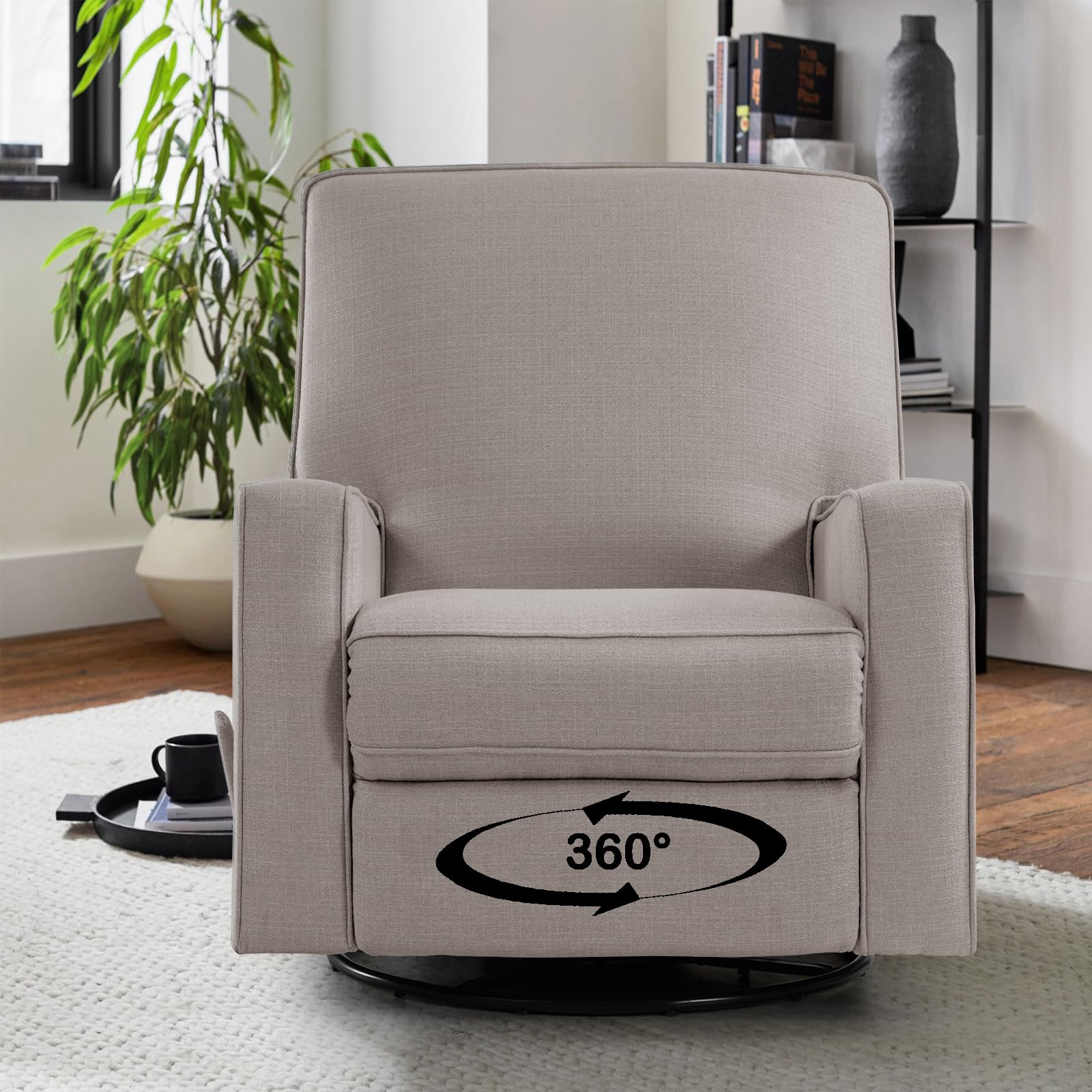 Swivel Glider Recliner Chair with High Back