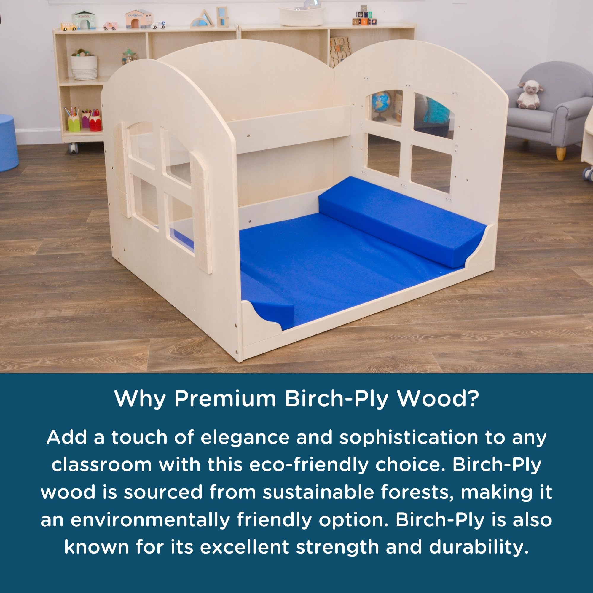 Reading Nook for Kids with Floor Mat and Backrests